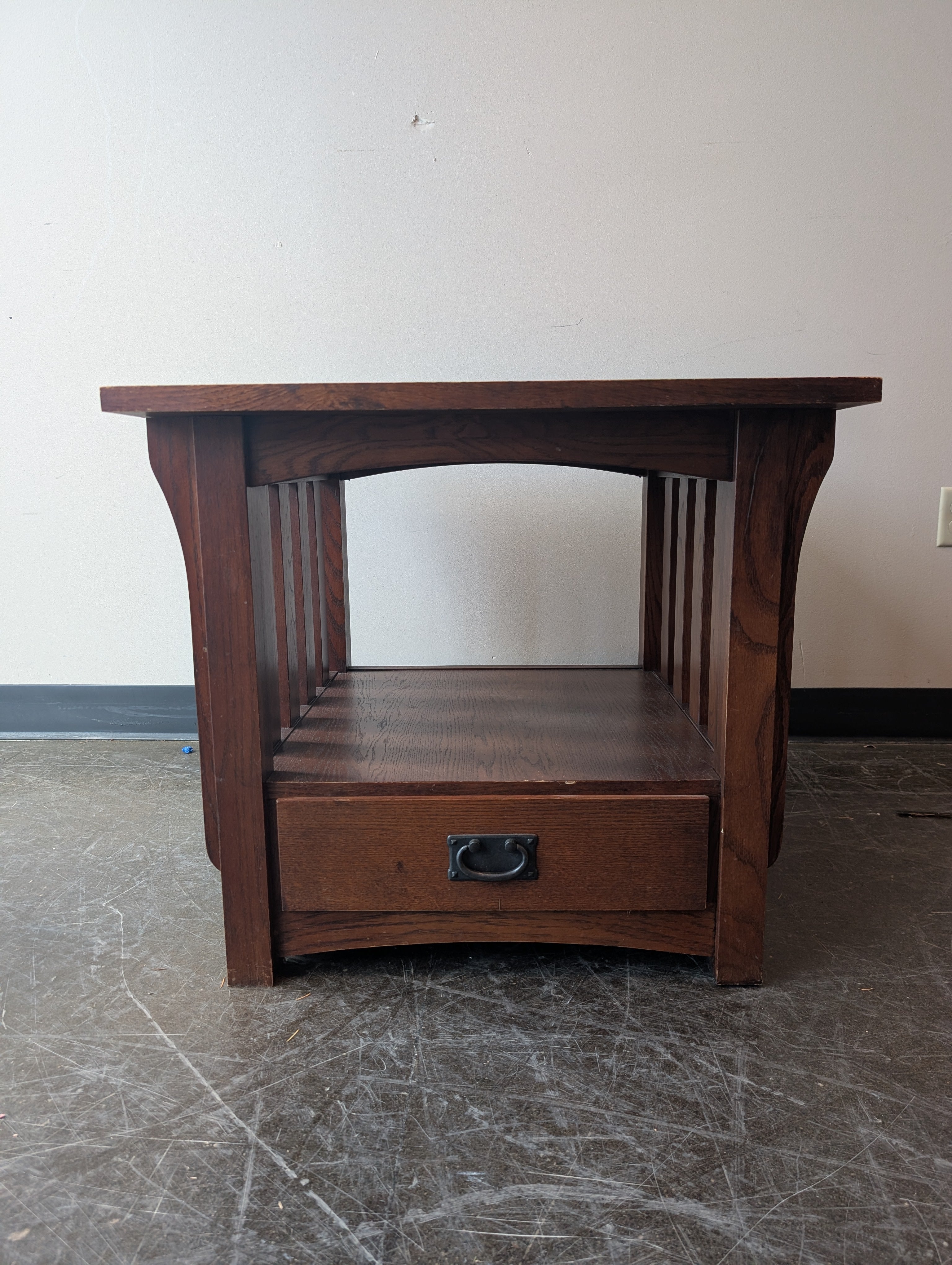 Rustic Brown Wood End Table
