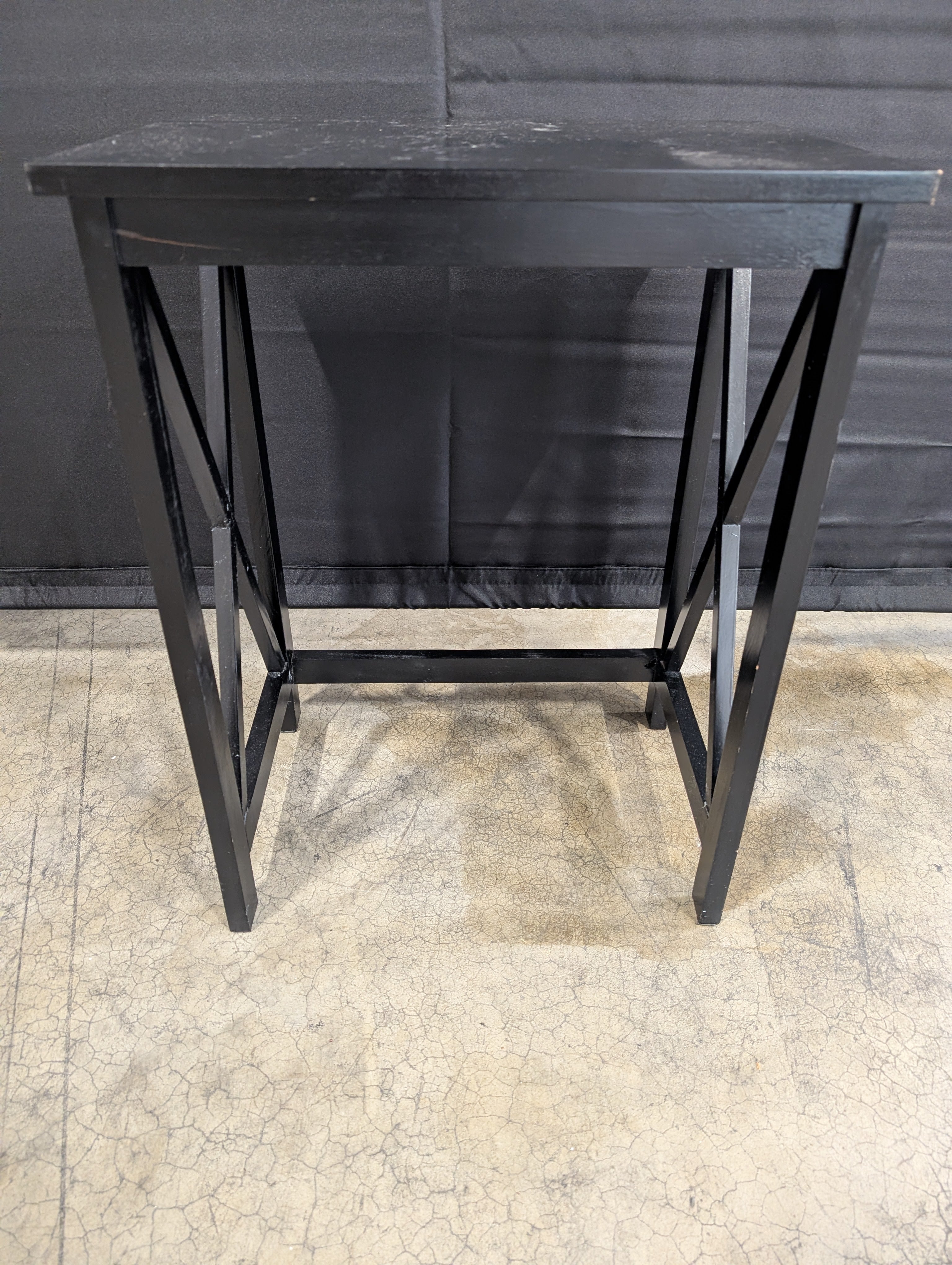 Modern Black Geometric Accent Table