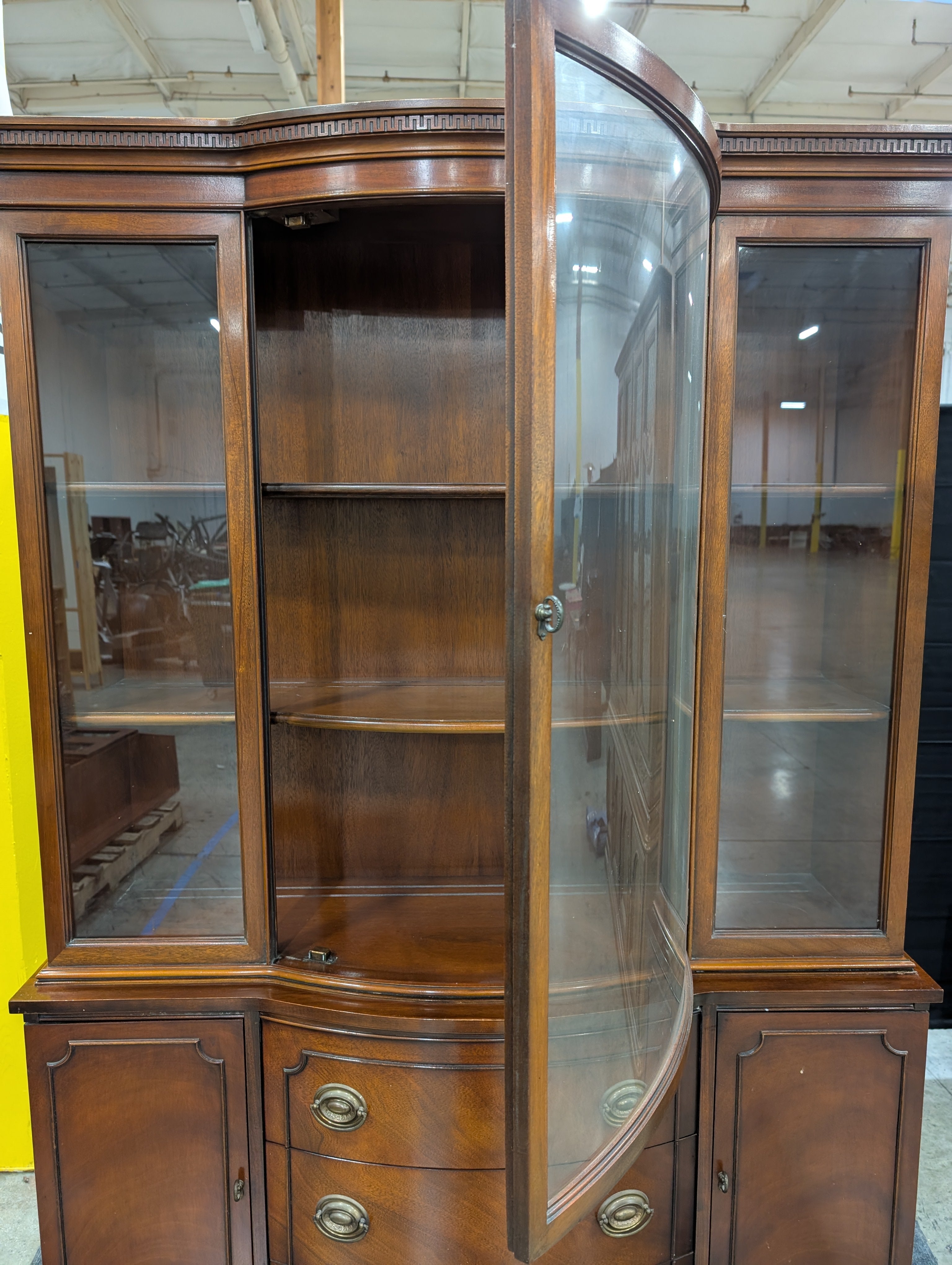Drexel Curved Glass Door Display Cabinet