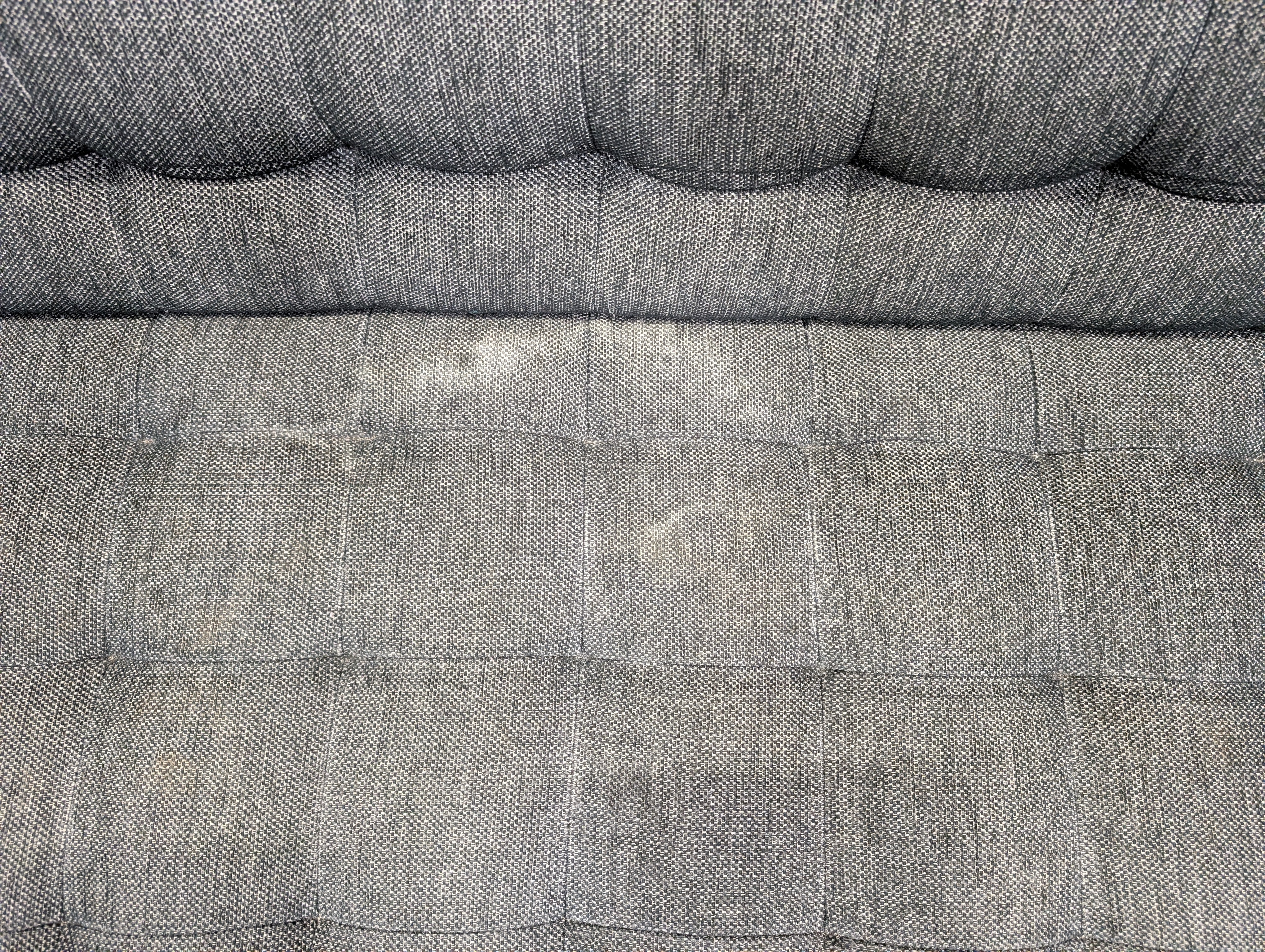Used Dark Grey Tufted Fabric Loveseat Sofa