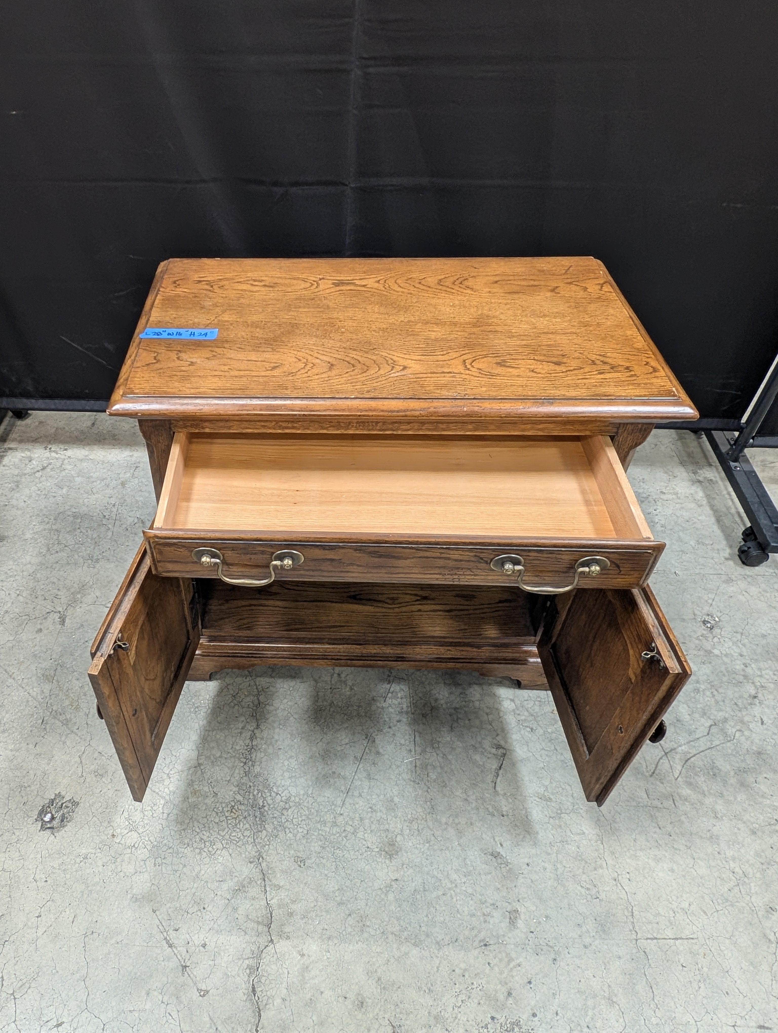 Hardwood Drexel Storage Cabinet with Paneled Doors