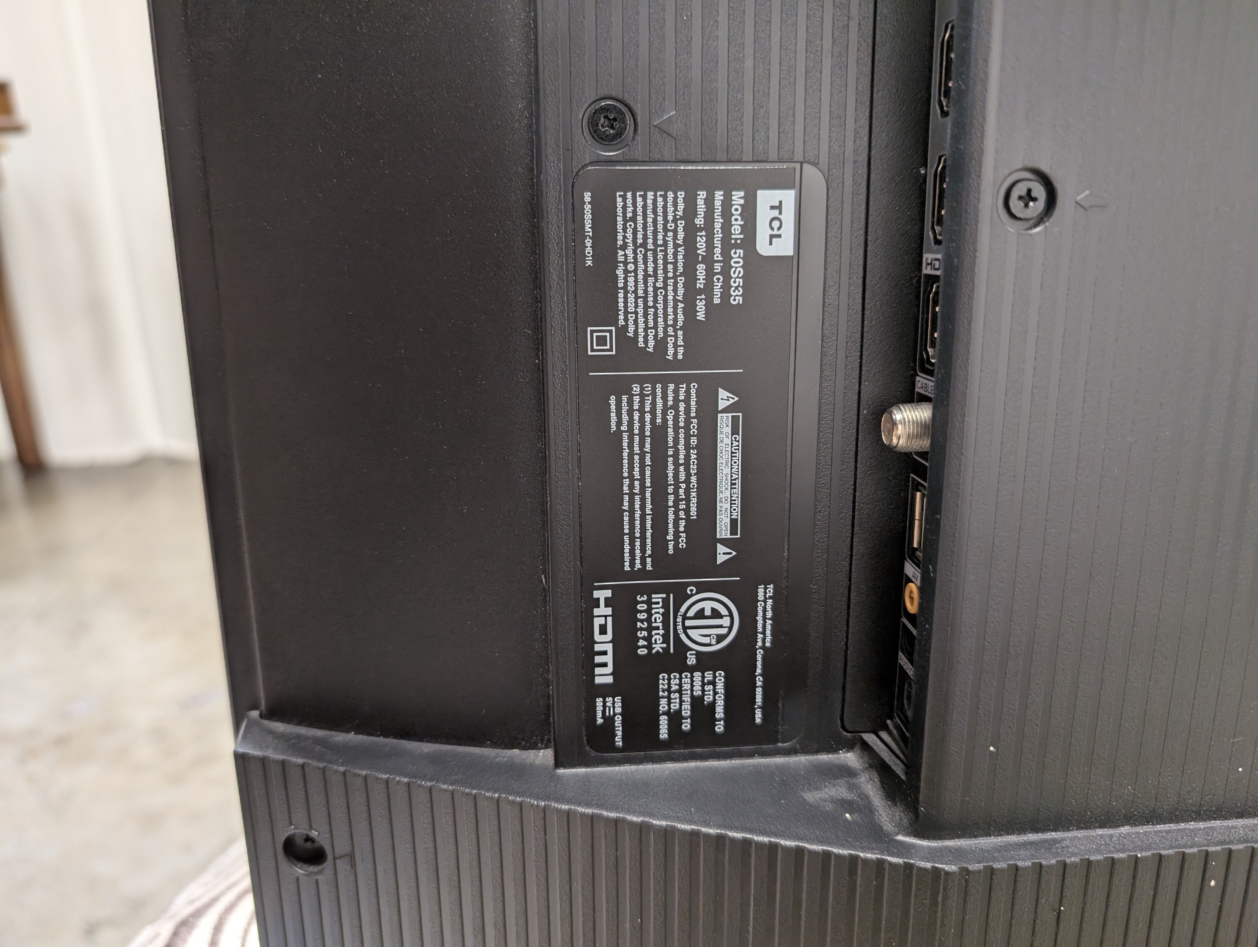 LG Black Flat Screen TV