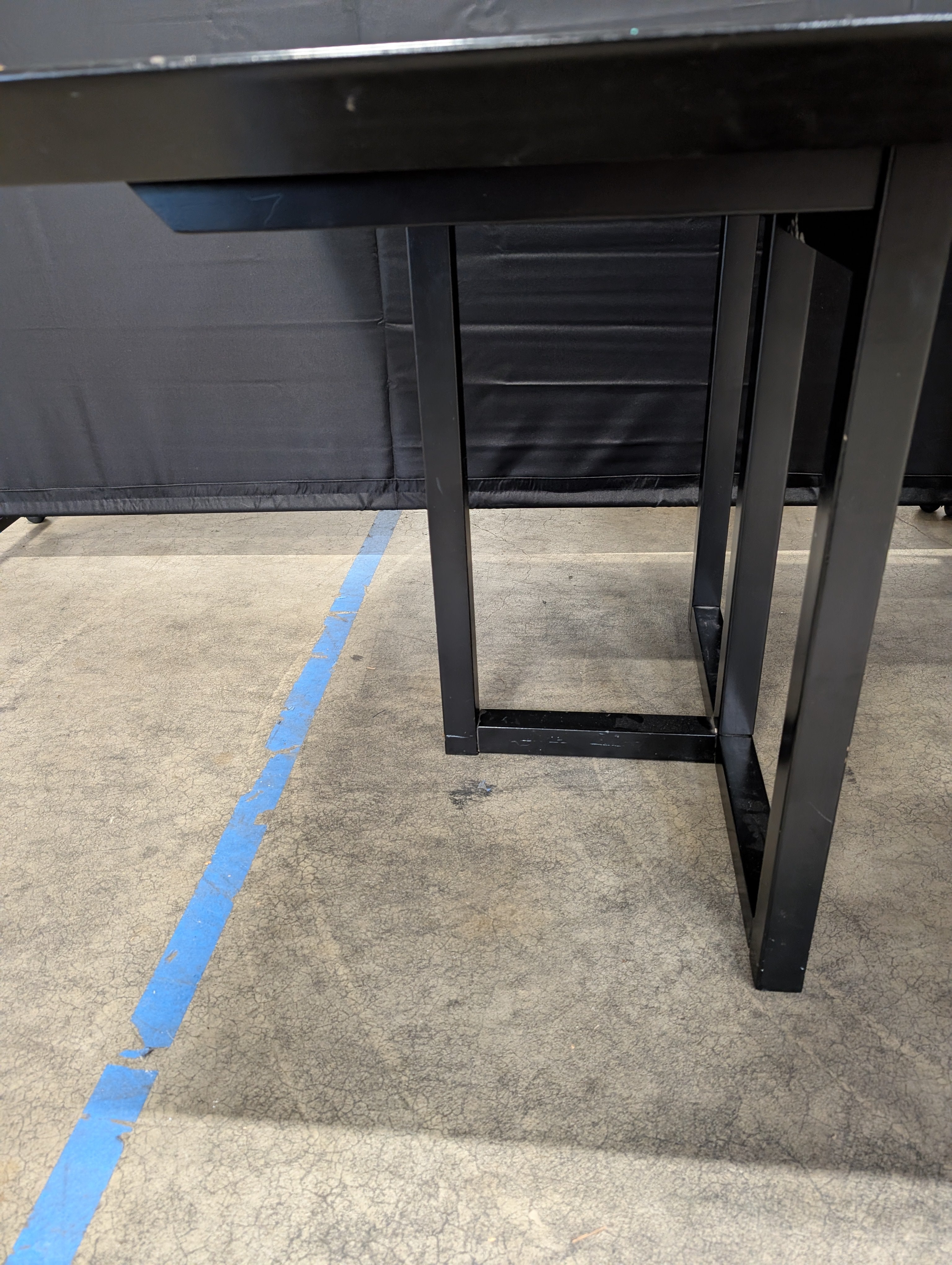 Used Black Rectangular Dining table