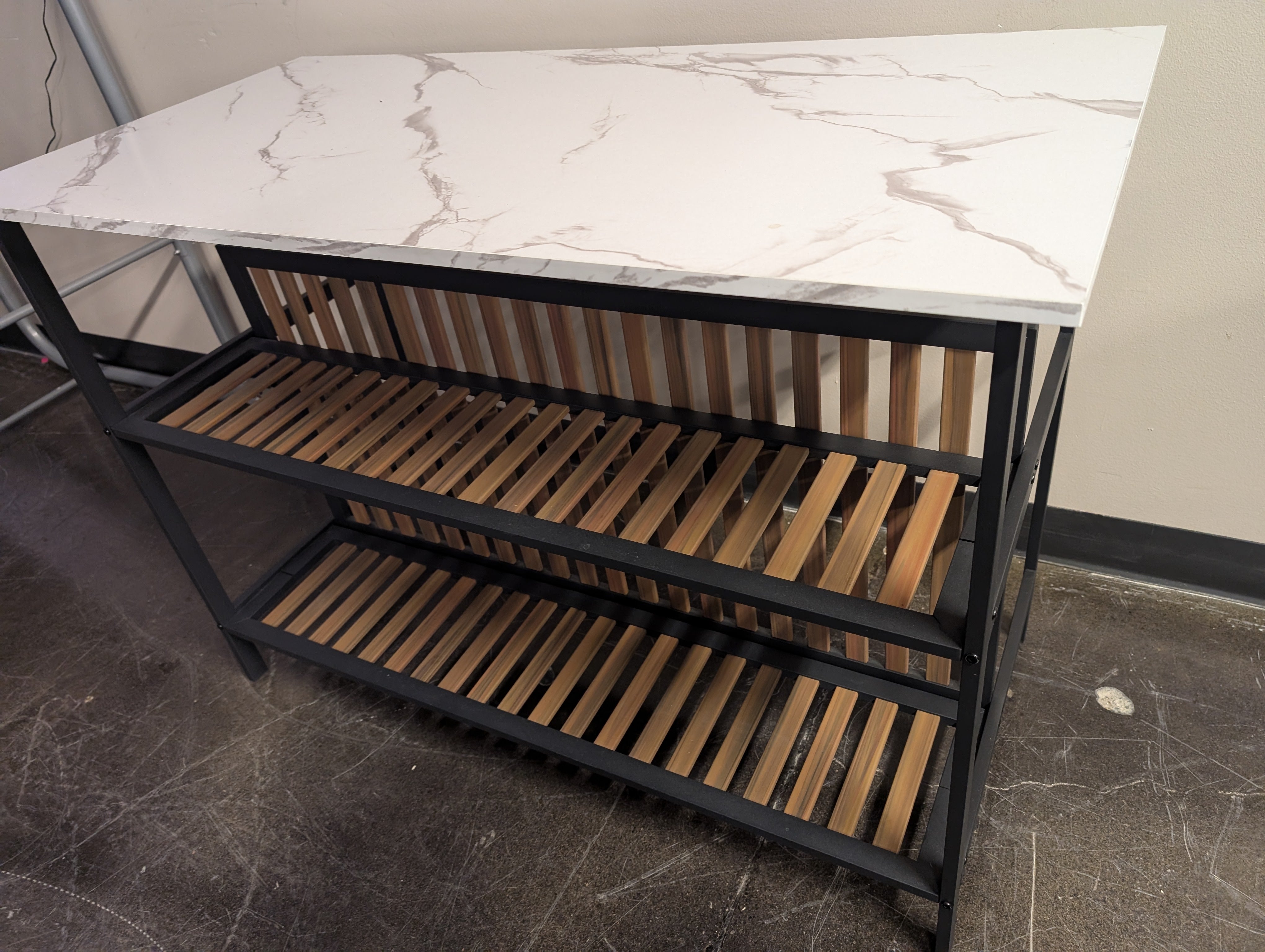 Modern Faux Marble Top Kitchen Island Bar Table