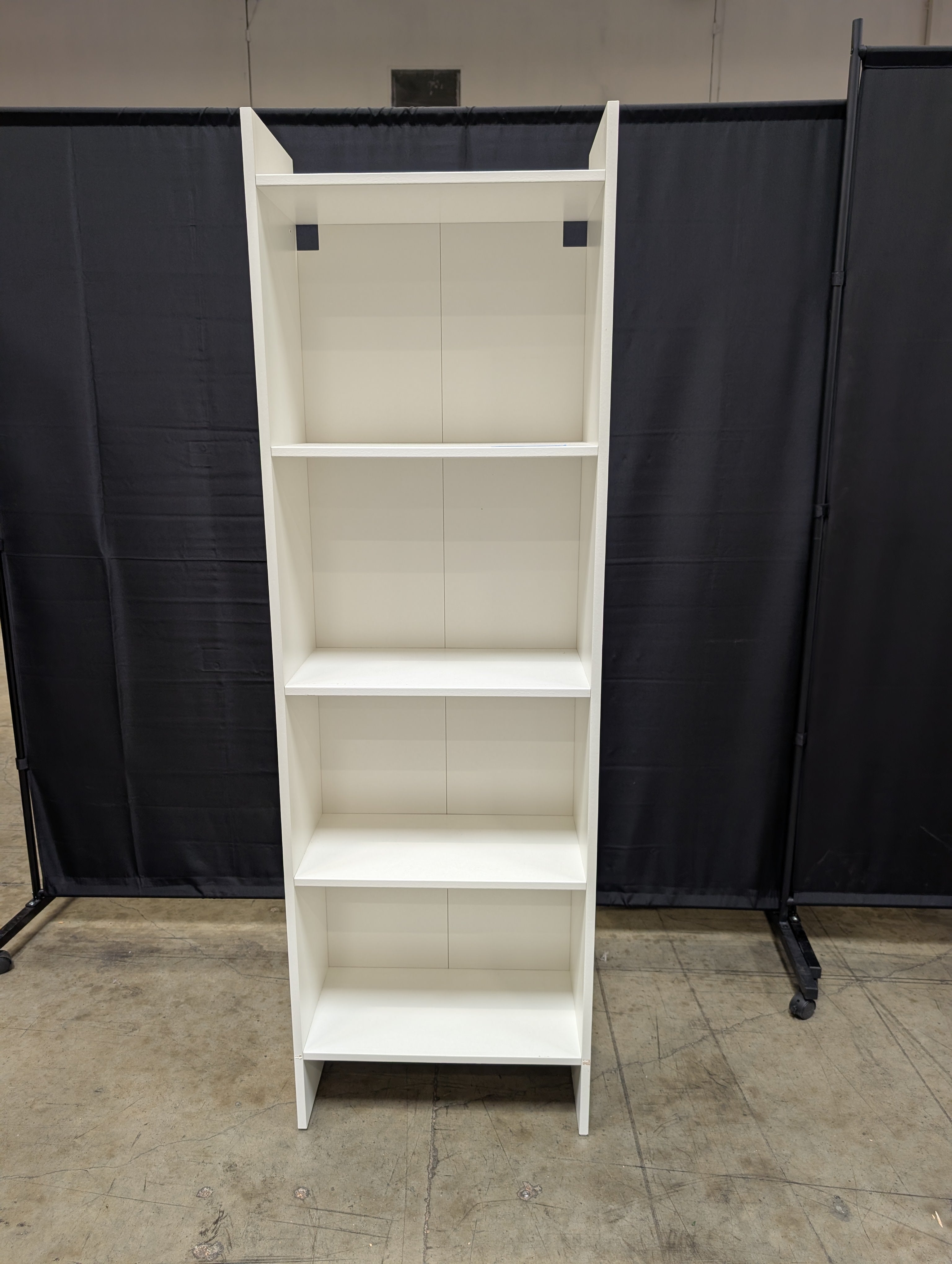 White Four-Shelf Storage Bookcase