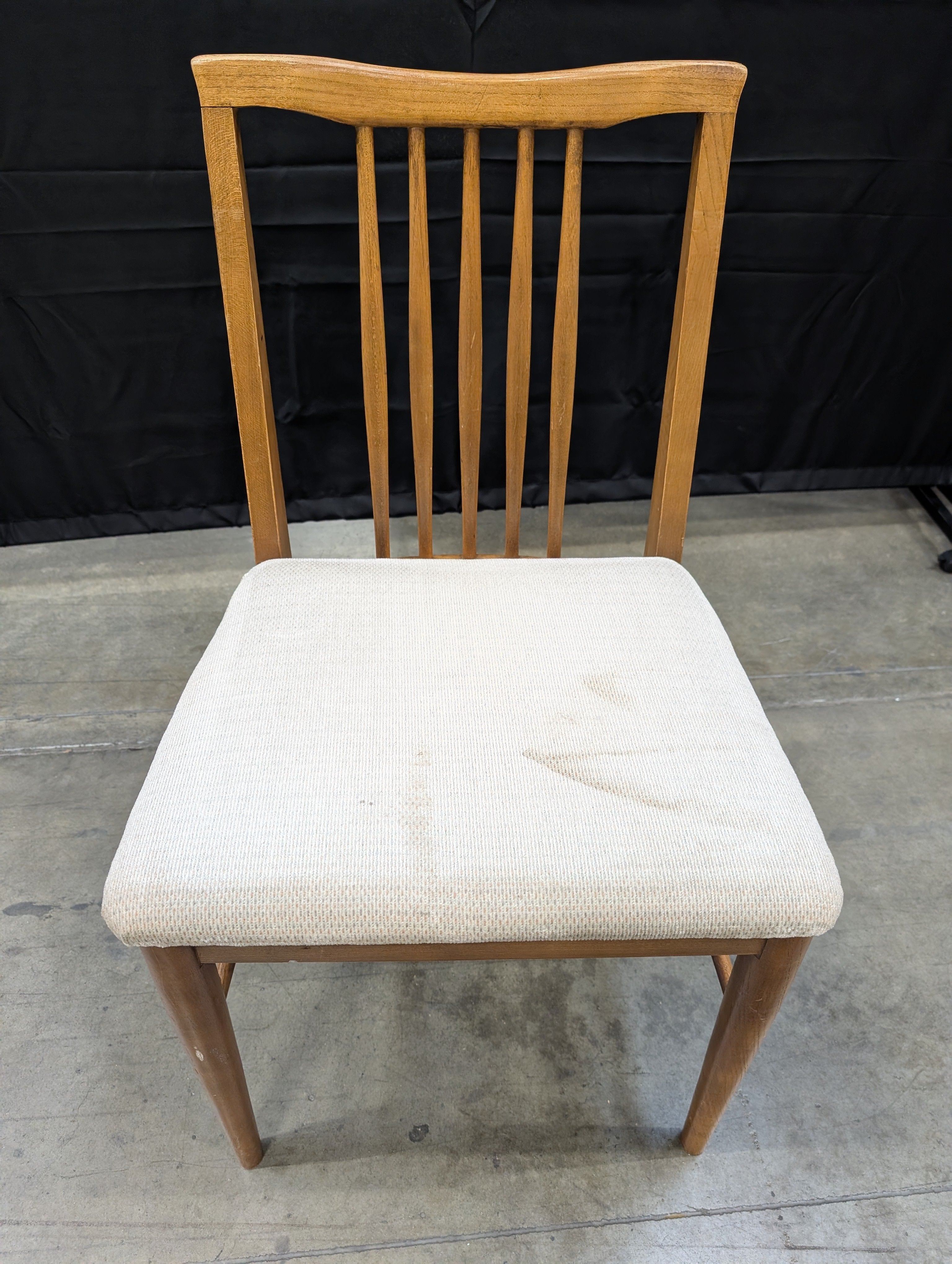Warehouse sale*** Mid-Century Style Wood Dining Chairs with Upholstered Seats