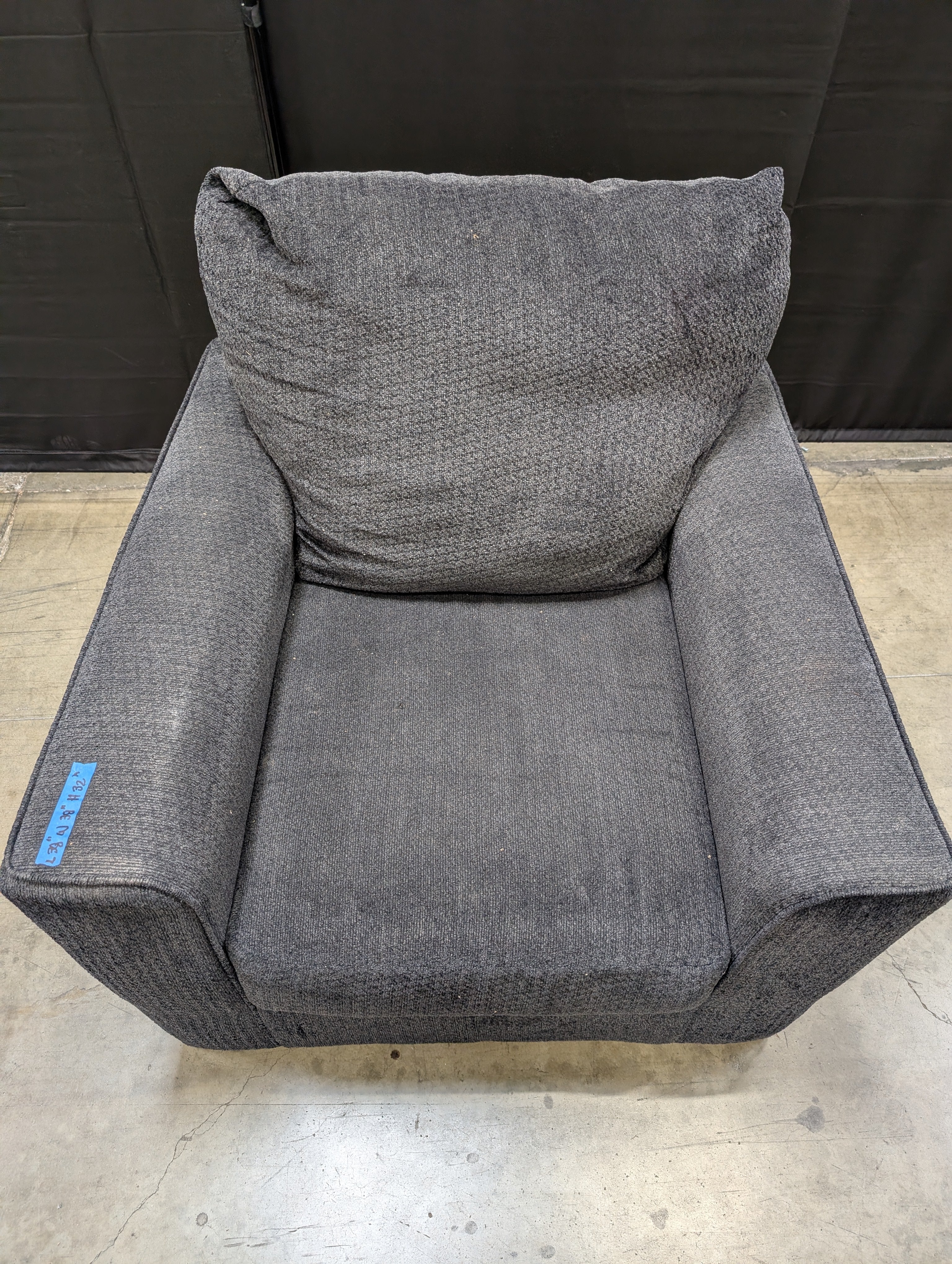 Dark Grey Textured Upholstered Ashley Furniture Armchair