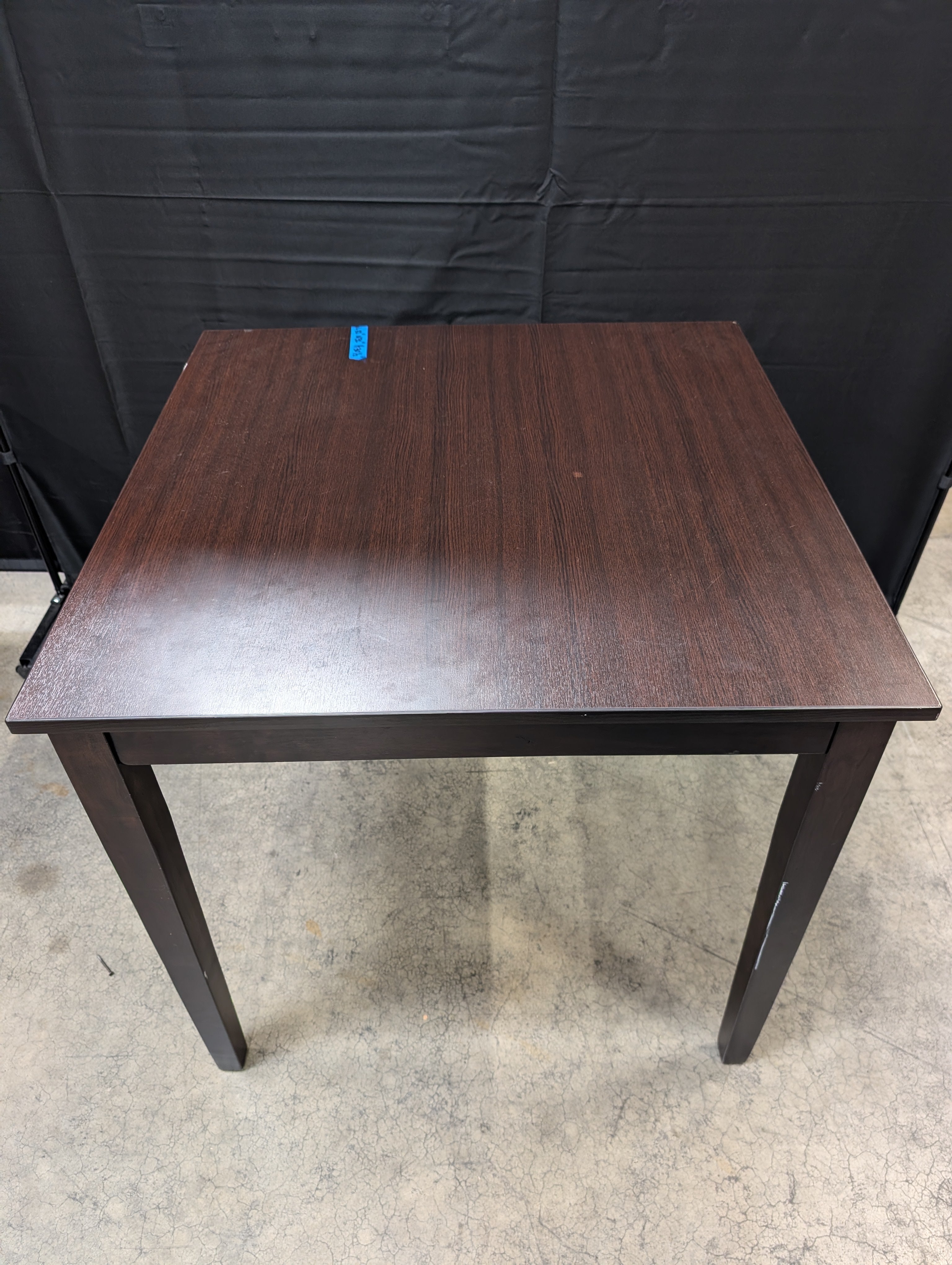 Compact Dark Brown Square Table