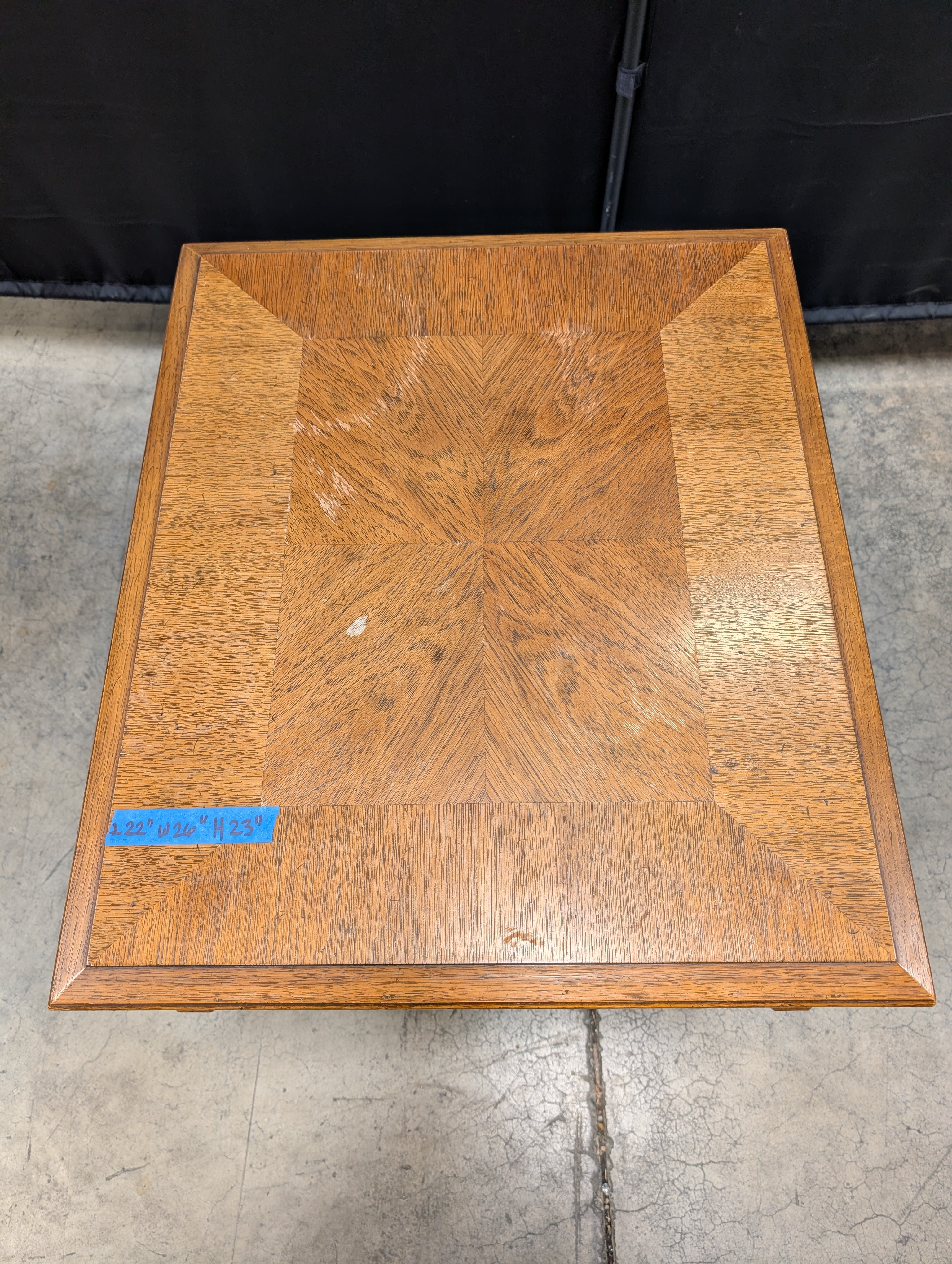 Wood Heritage Table with Drawer and Two Shelves