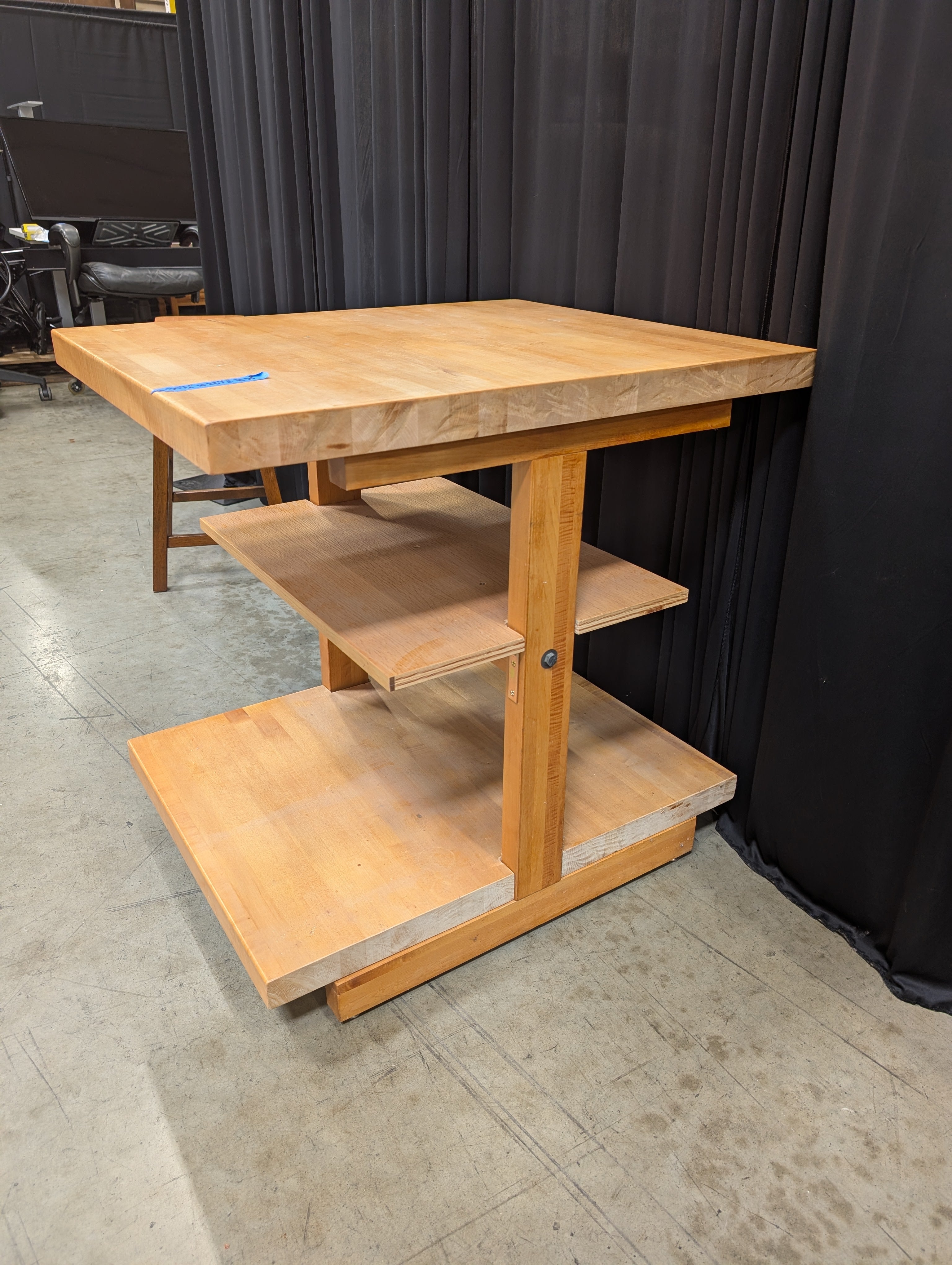 Light Wood Three Tier Table
