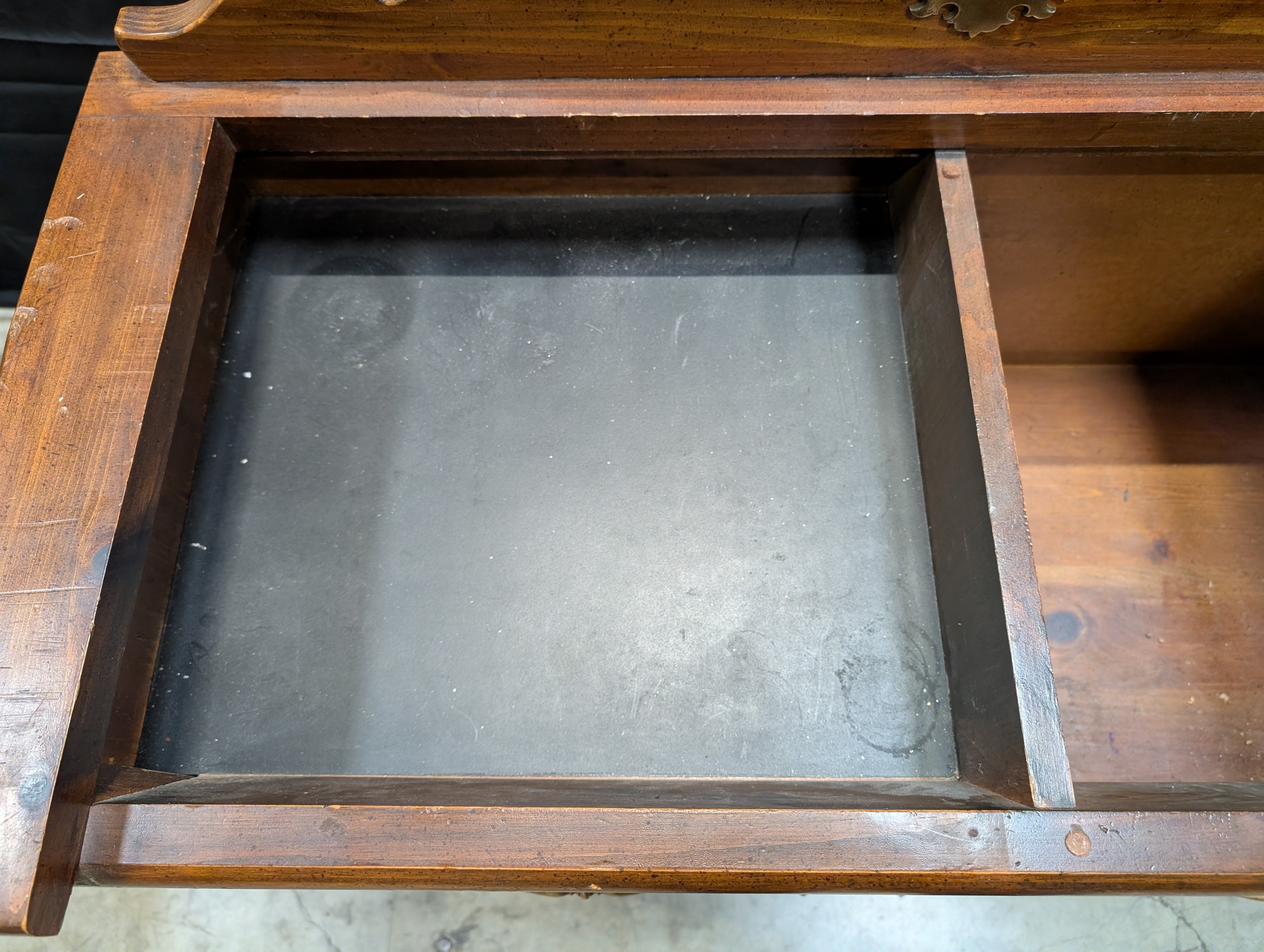 Virginia House - Rustic Pine Dry Sink Cabinet with Brass Hardware