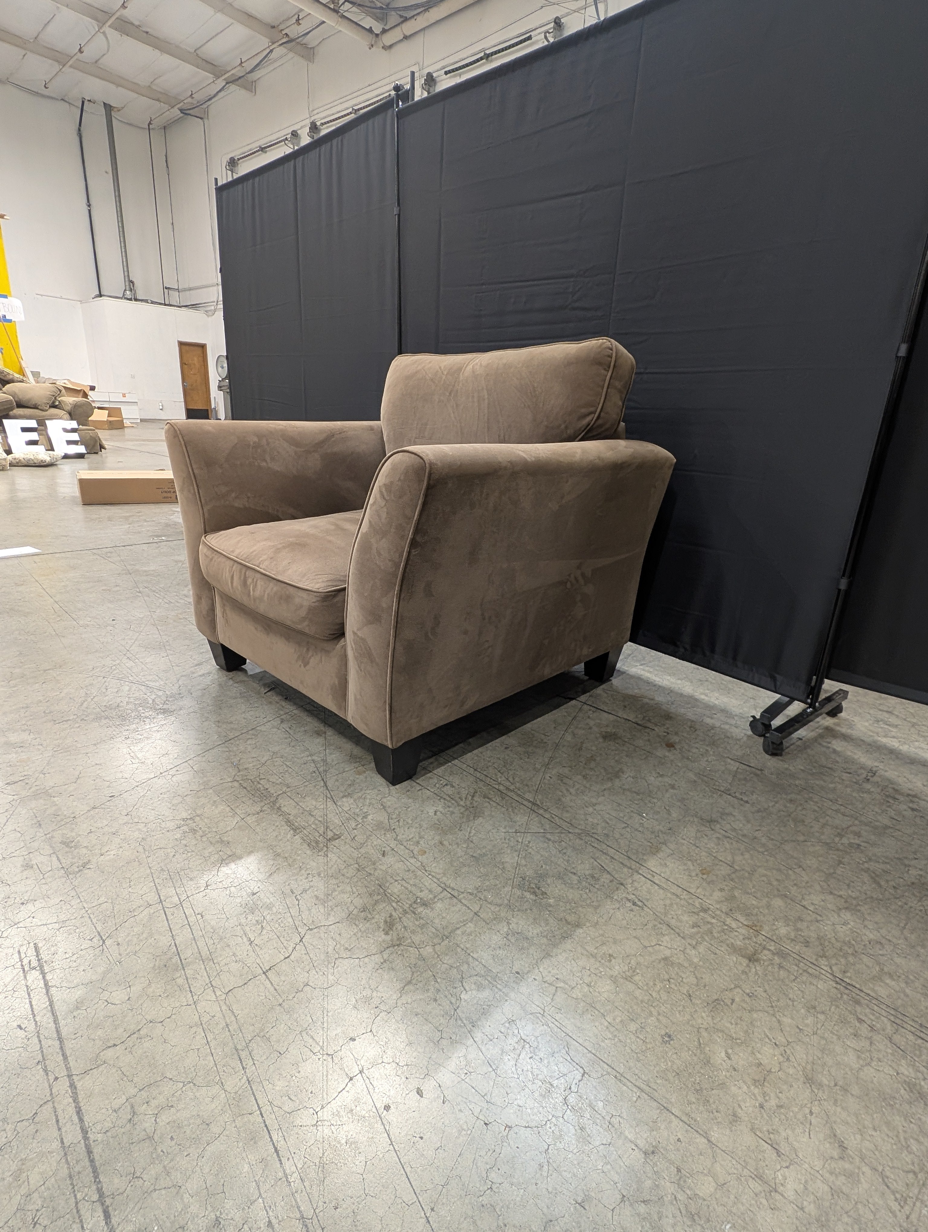 Brown Plush Armchair