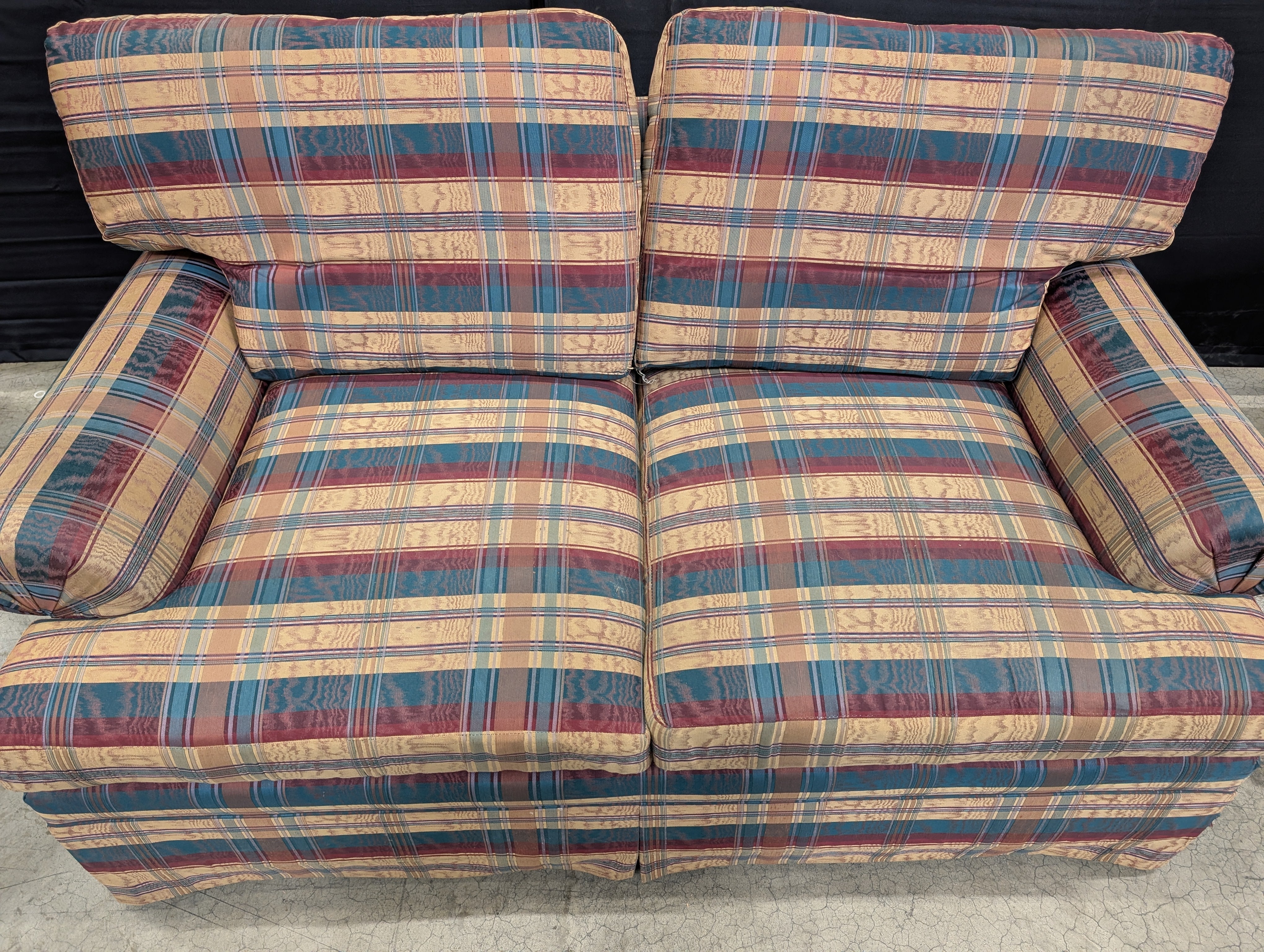 Ethan Allen Plaid Loveseat
