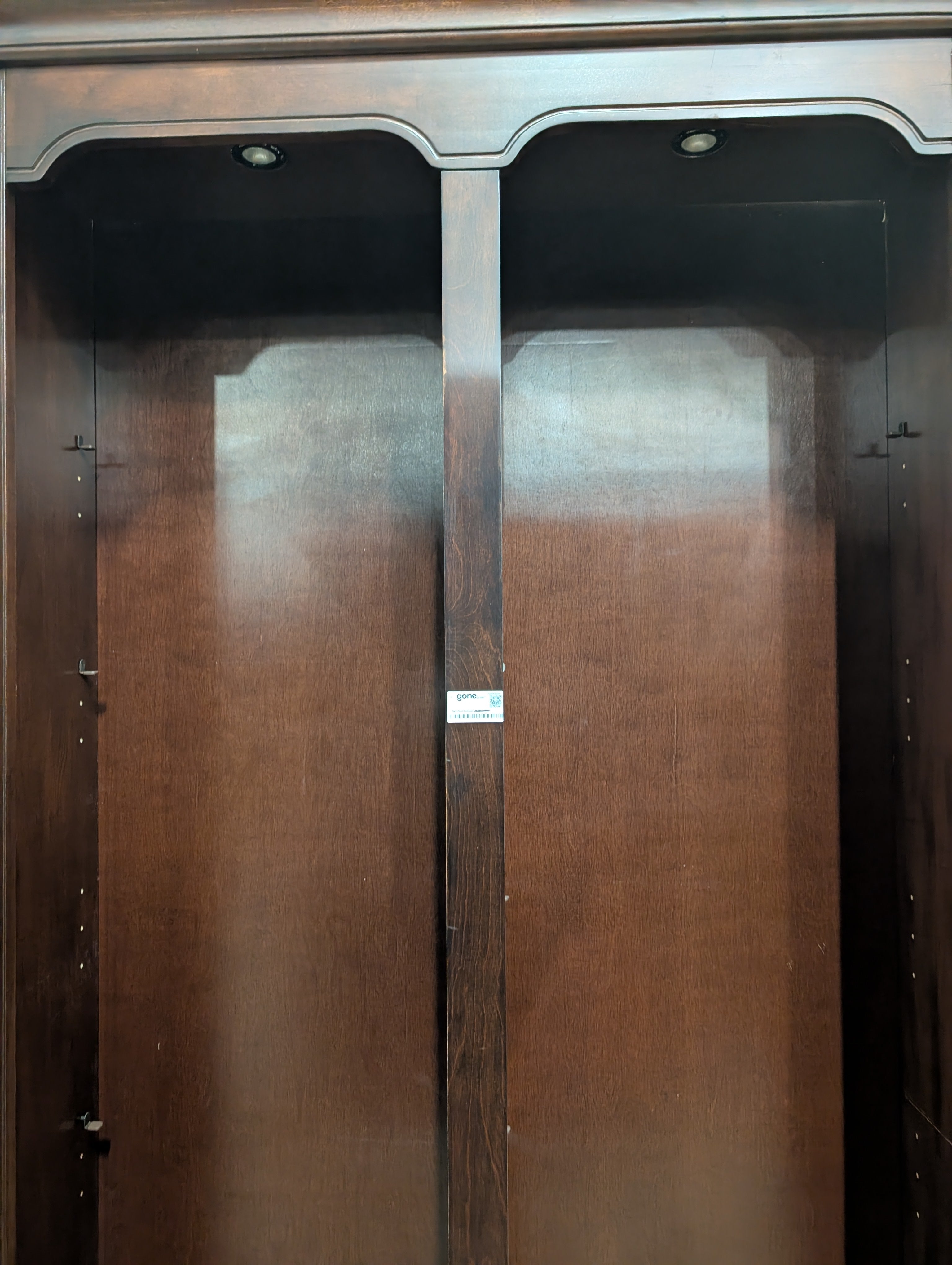 Dark Wood Bookcase without shelves