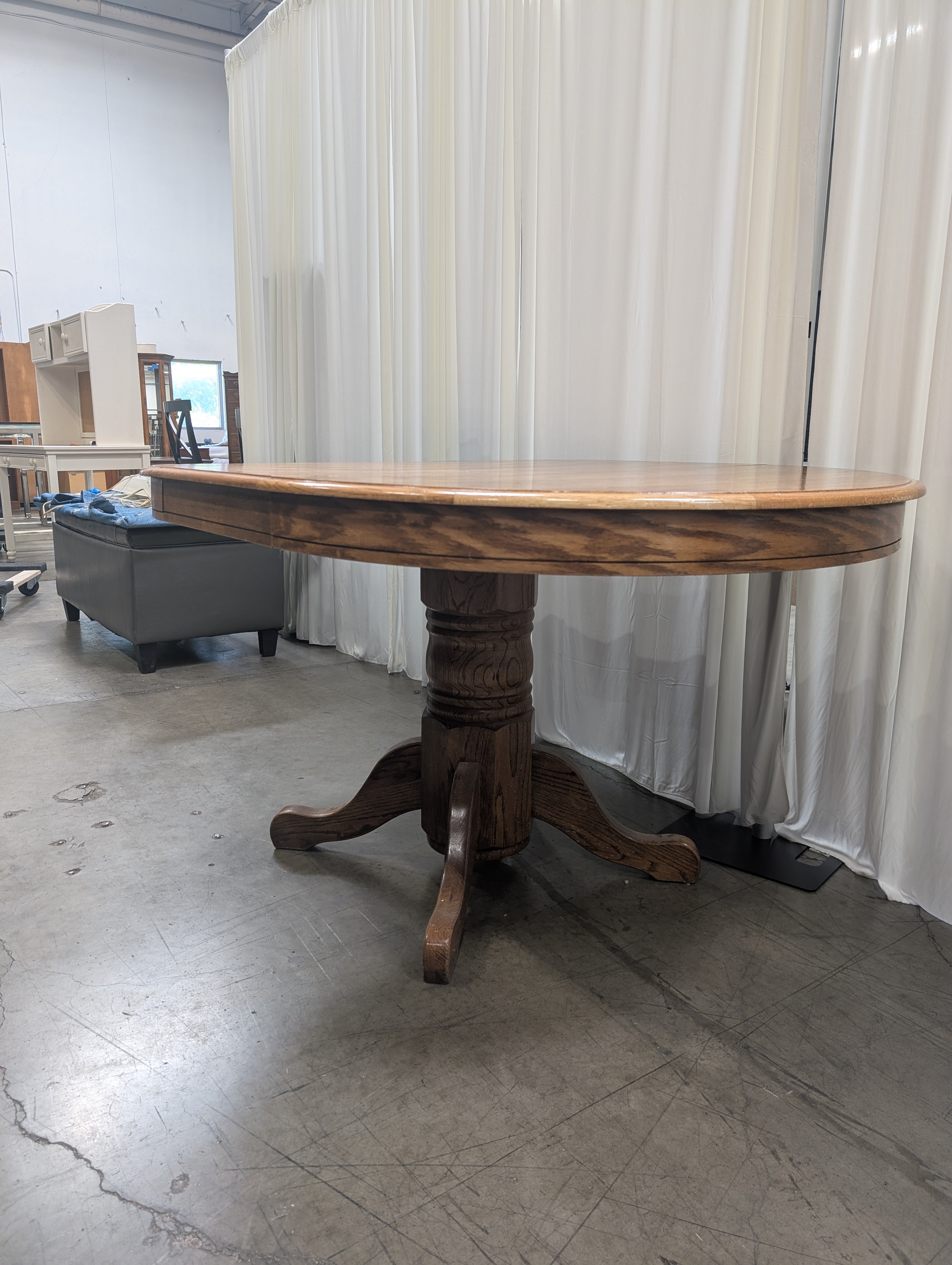 Oval Honey Oak Dining Table