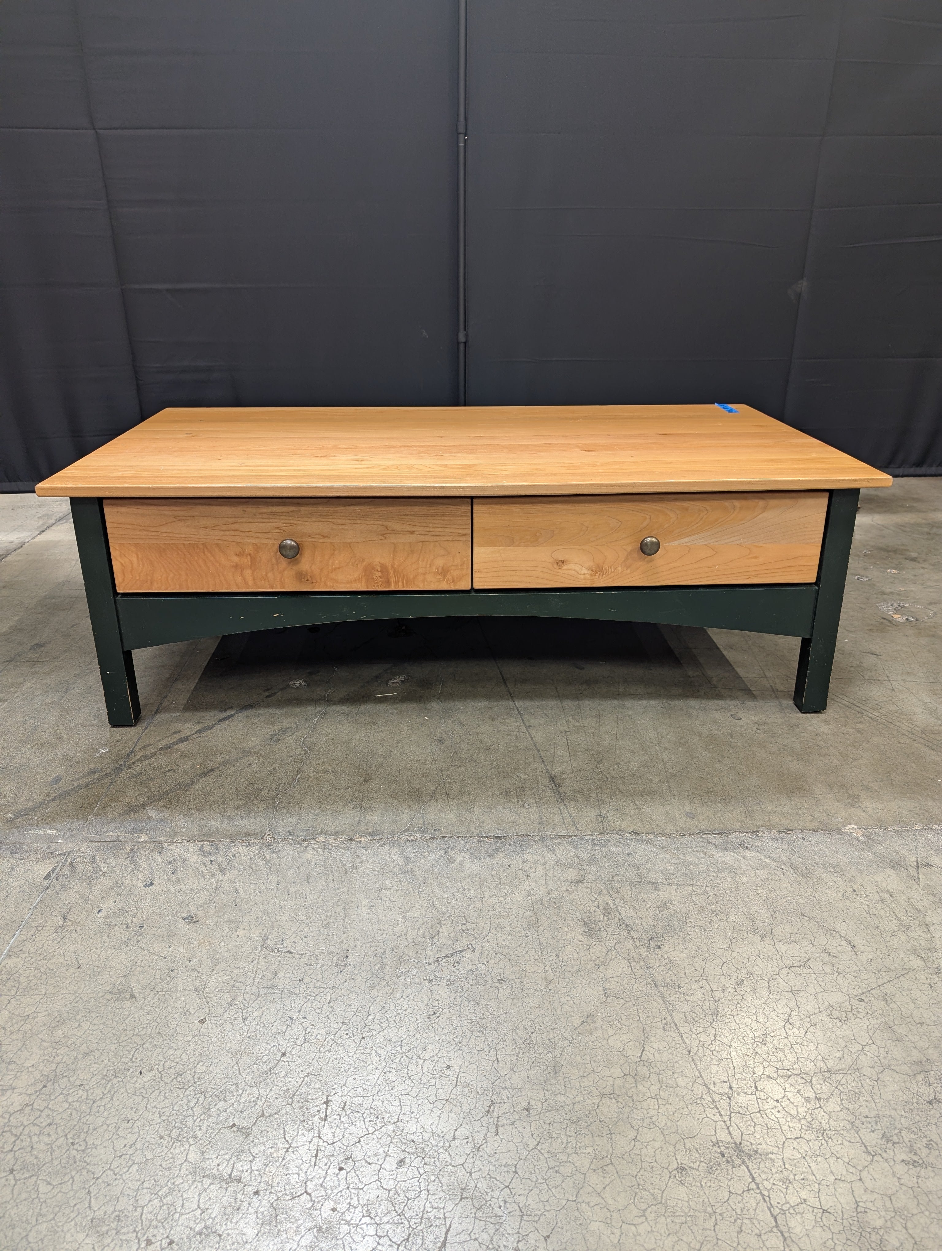 Two-Tone Wood Console Table with Drawers