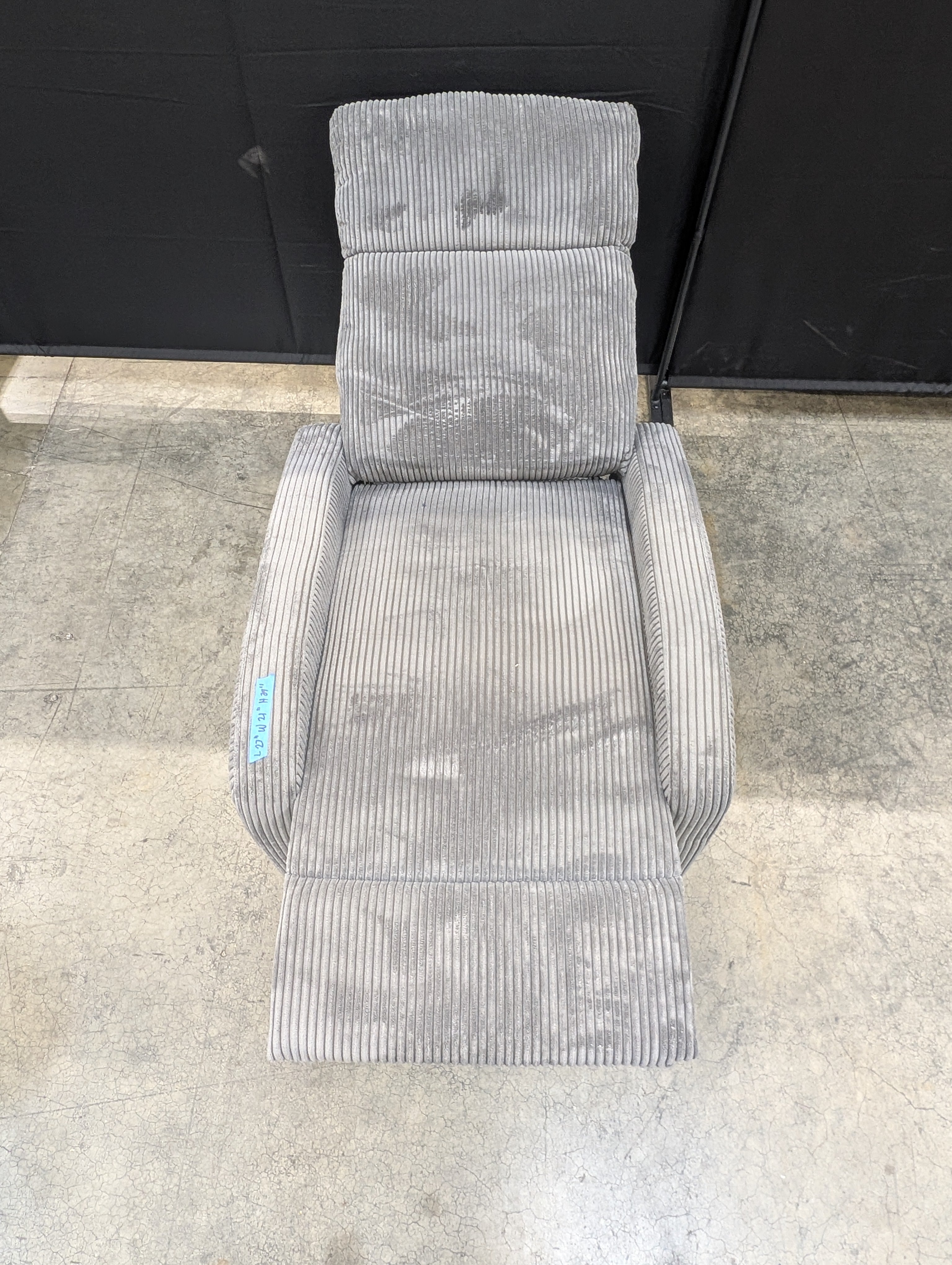 ALL-IN-ONE Grey Corduroy Recliner Chair