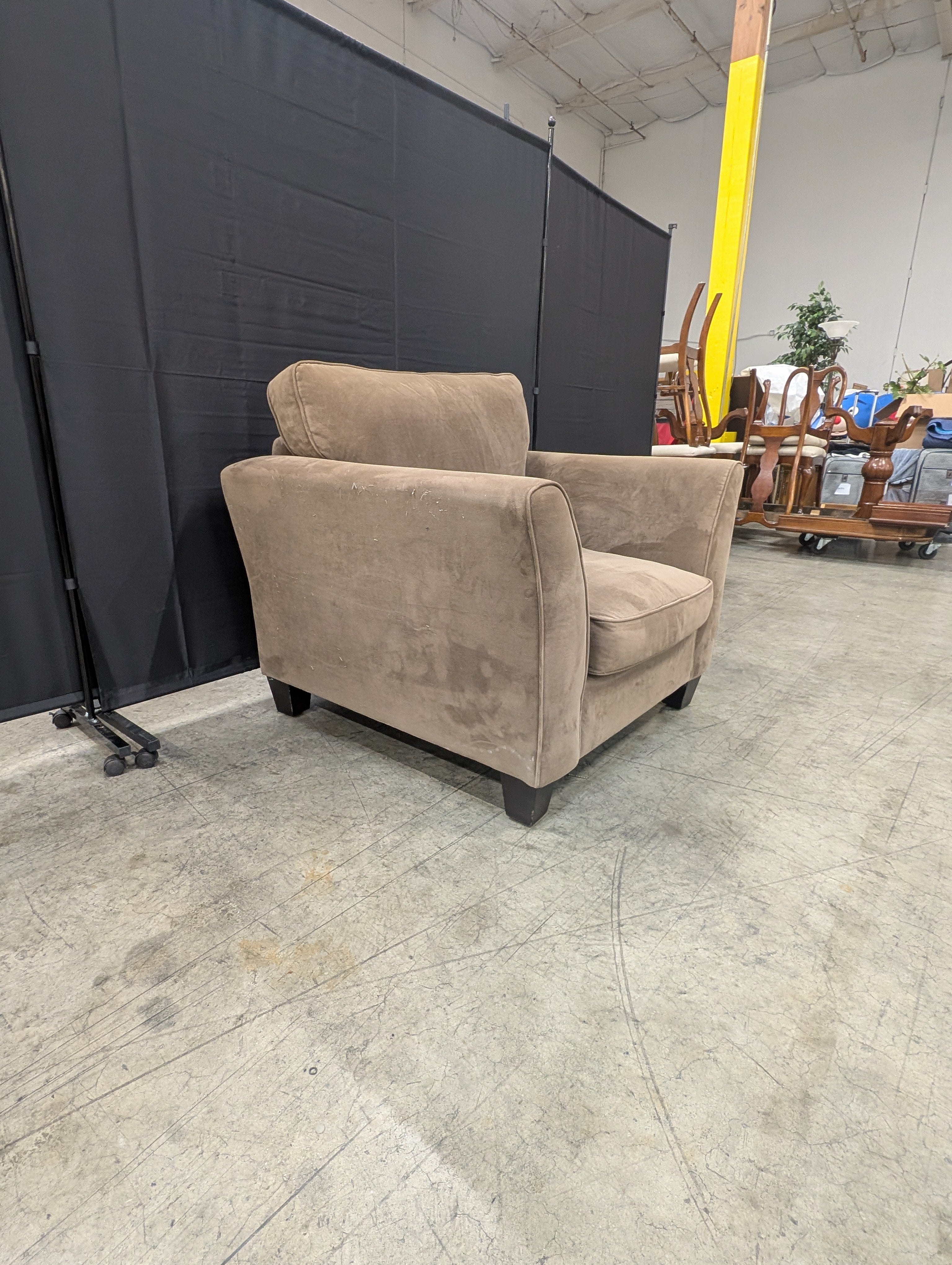 Brown Plush Armchair
