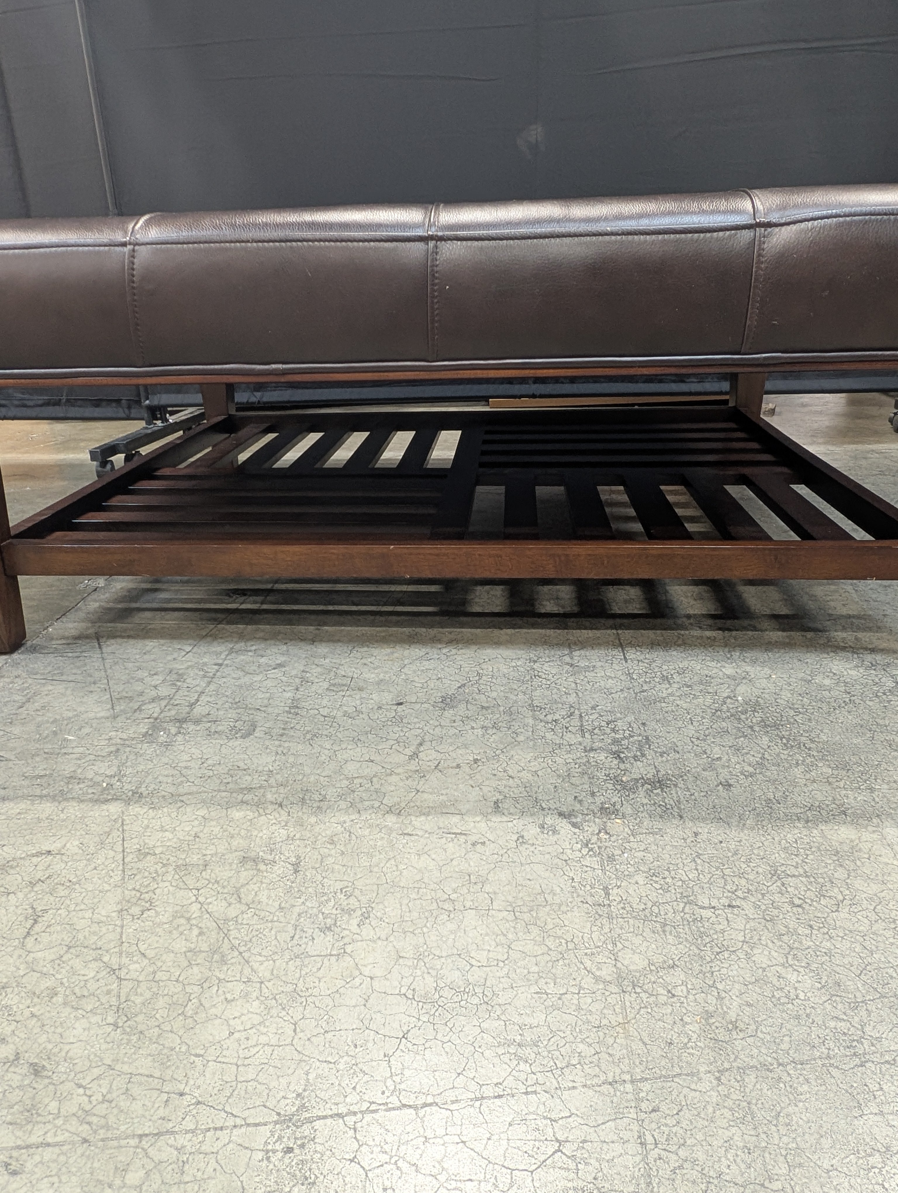 Dark Brown Tufted LaZboy Large Ottoman