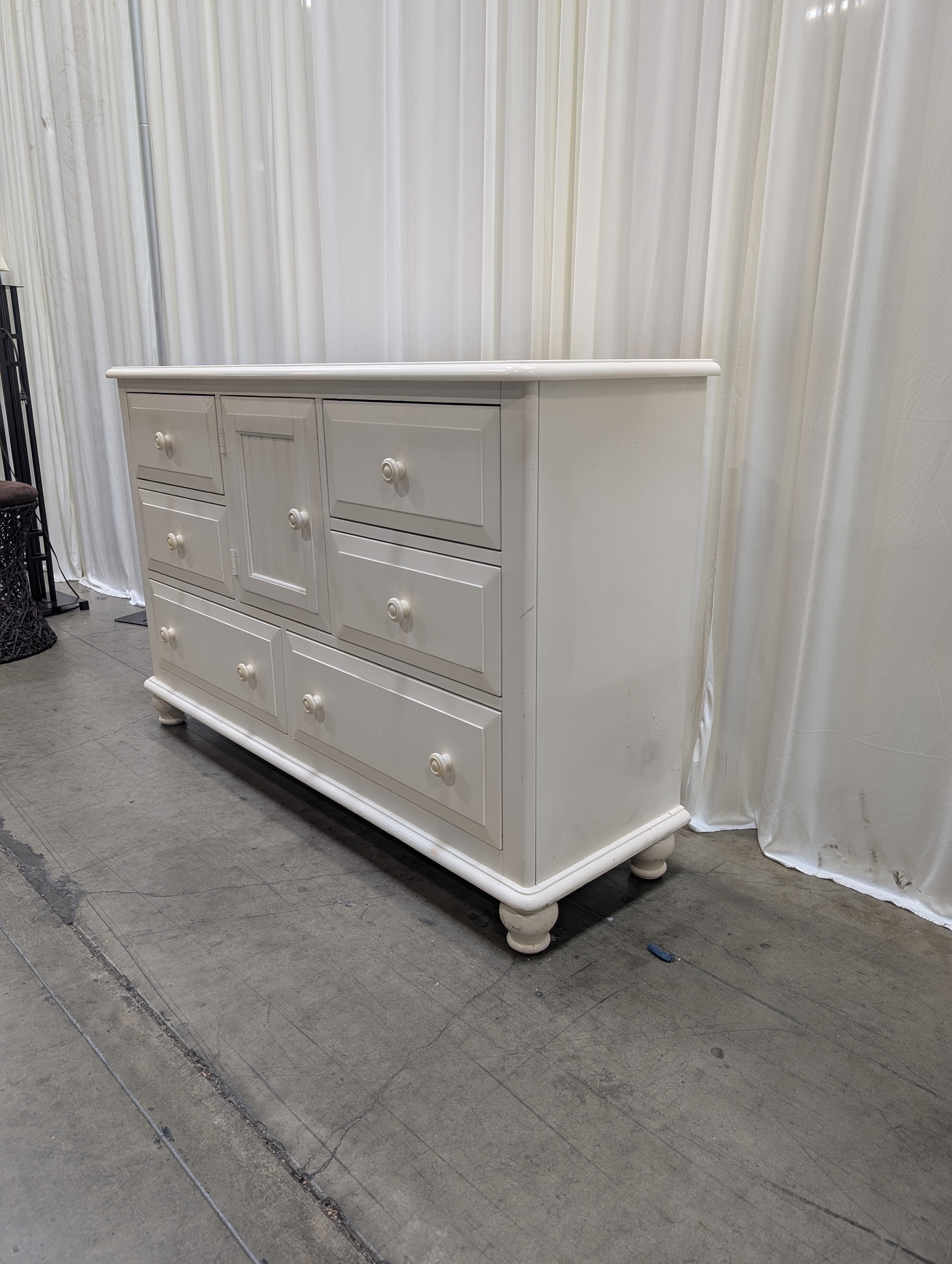White Painted Wood Dresser