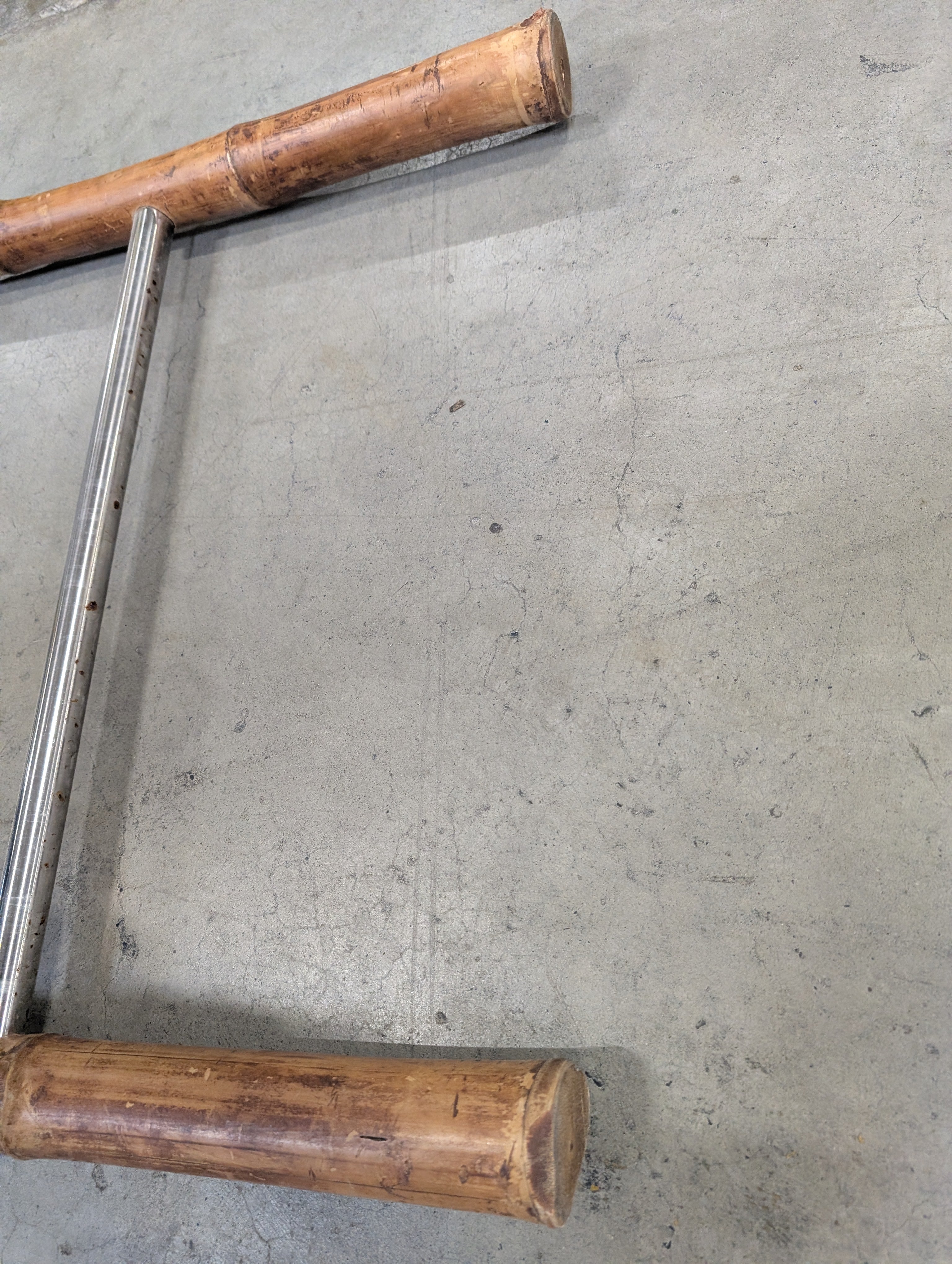 Bamboo and Metal Decor Ladder