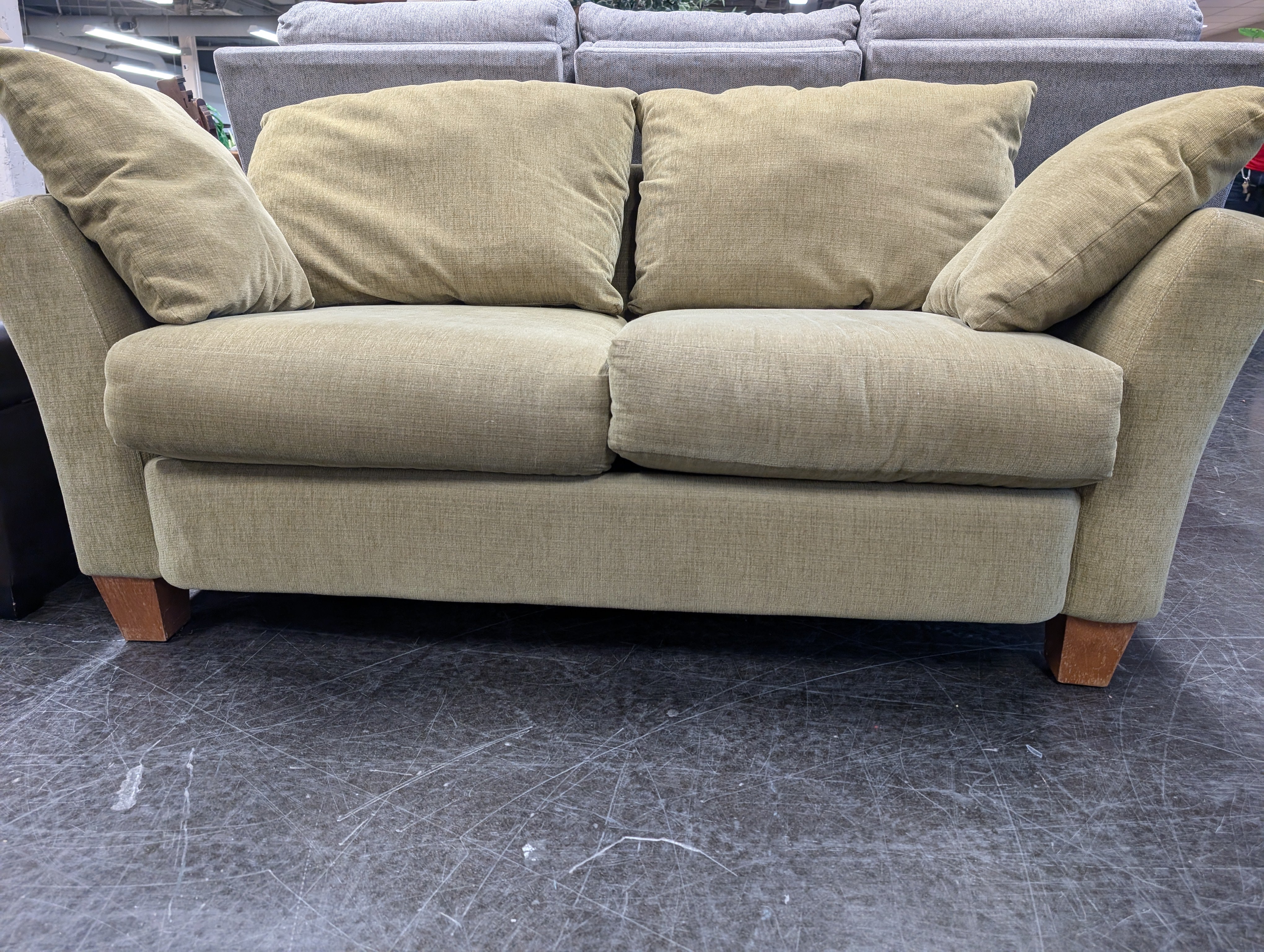 Vintage Rowe Furniture Interline Loveseat in Olive Green