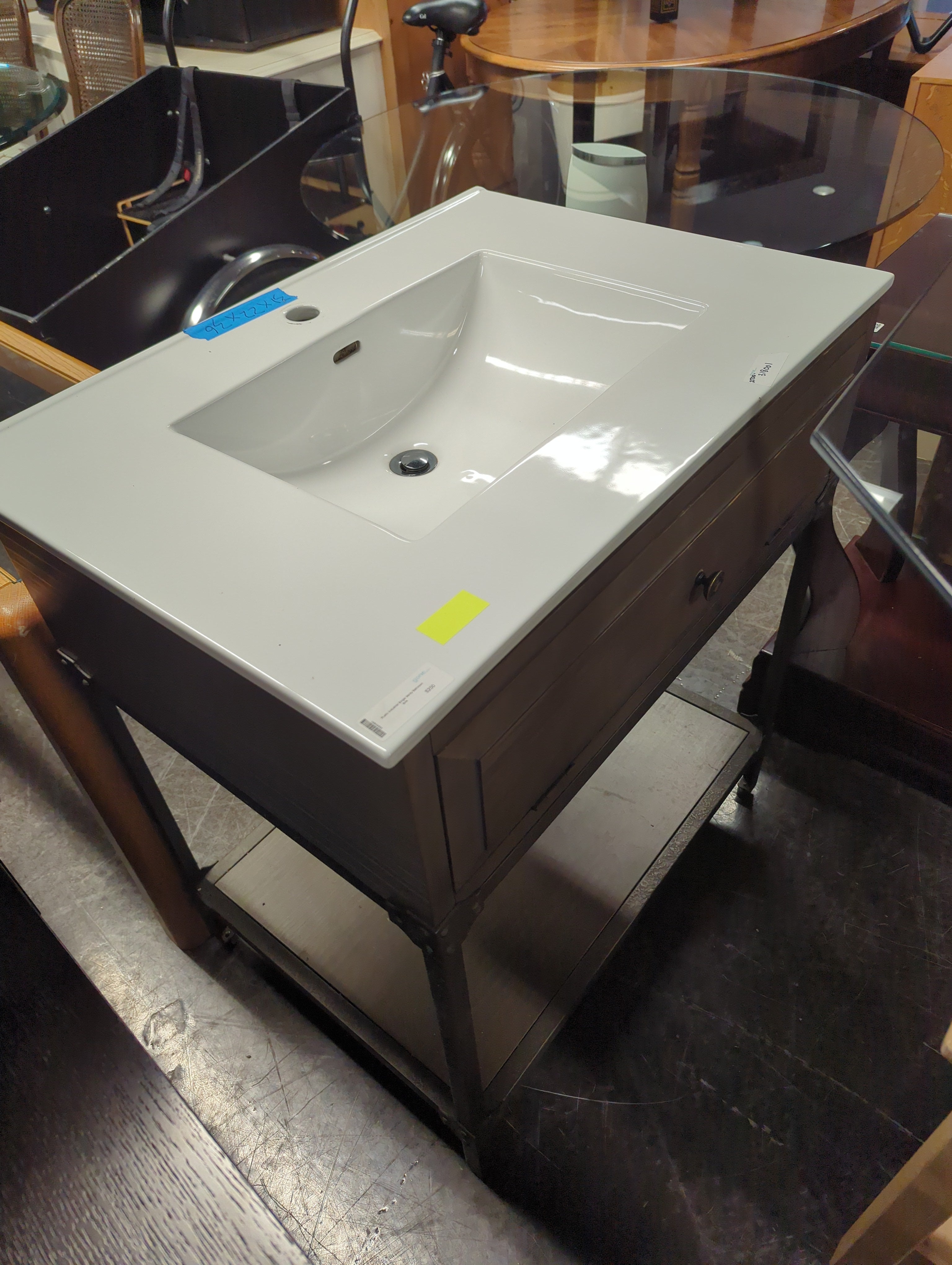 Rustic Industrial Single Vanity Bathroom Sink