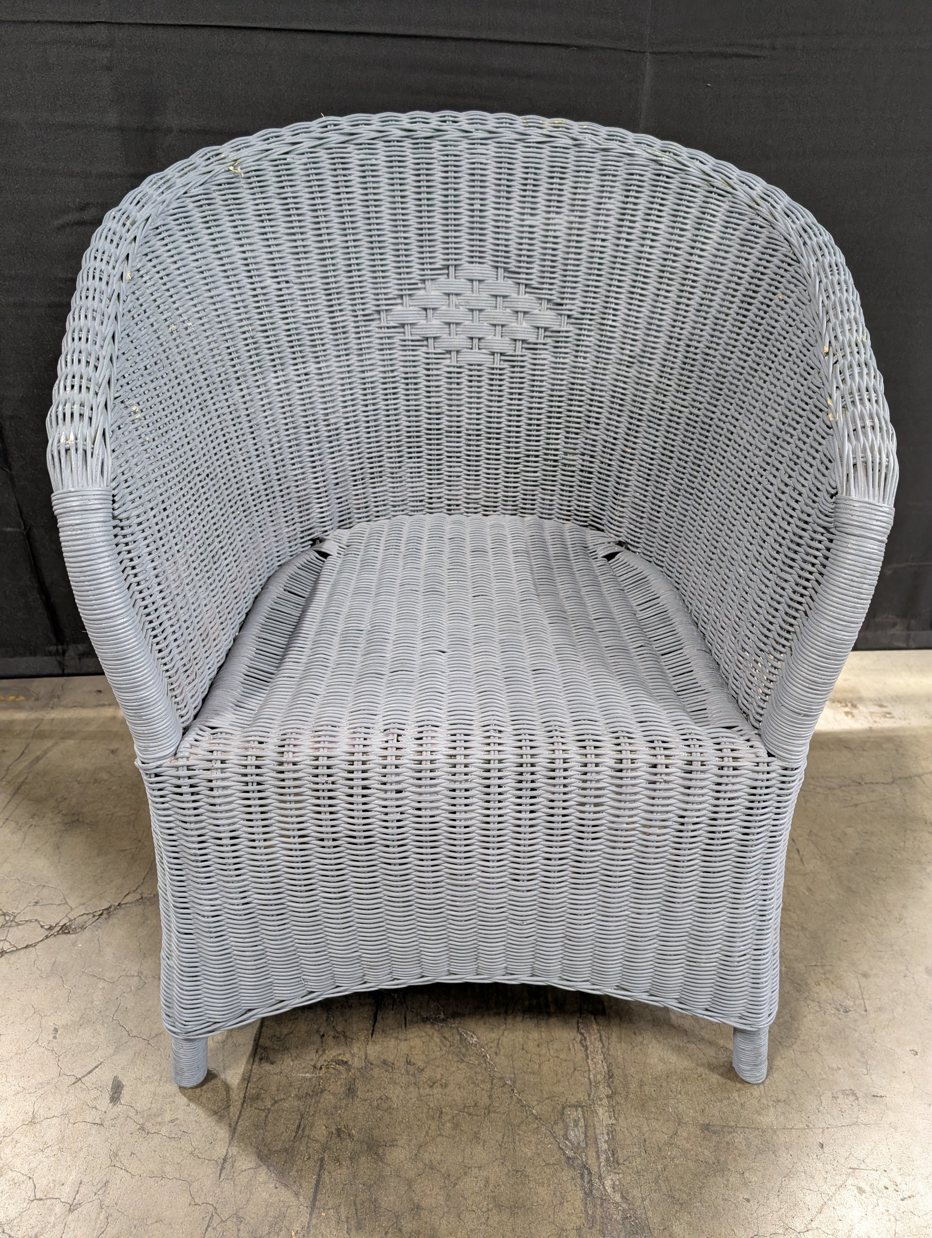 Grey Woven Composite Outdoor Patio Chair