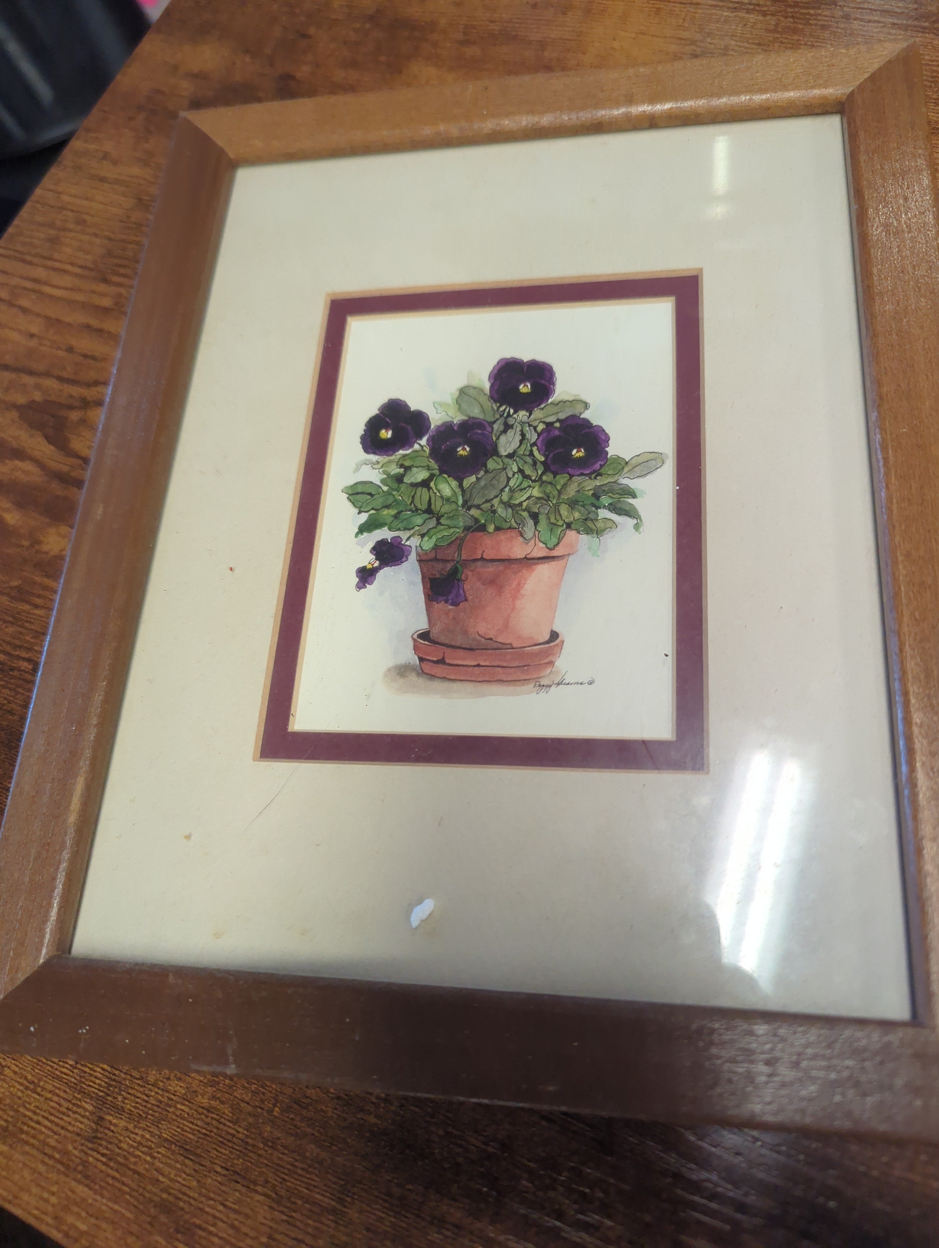 Purple poppy print