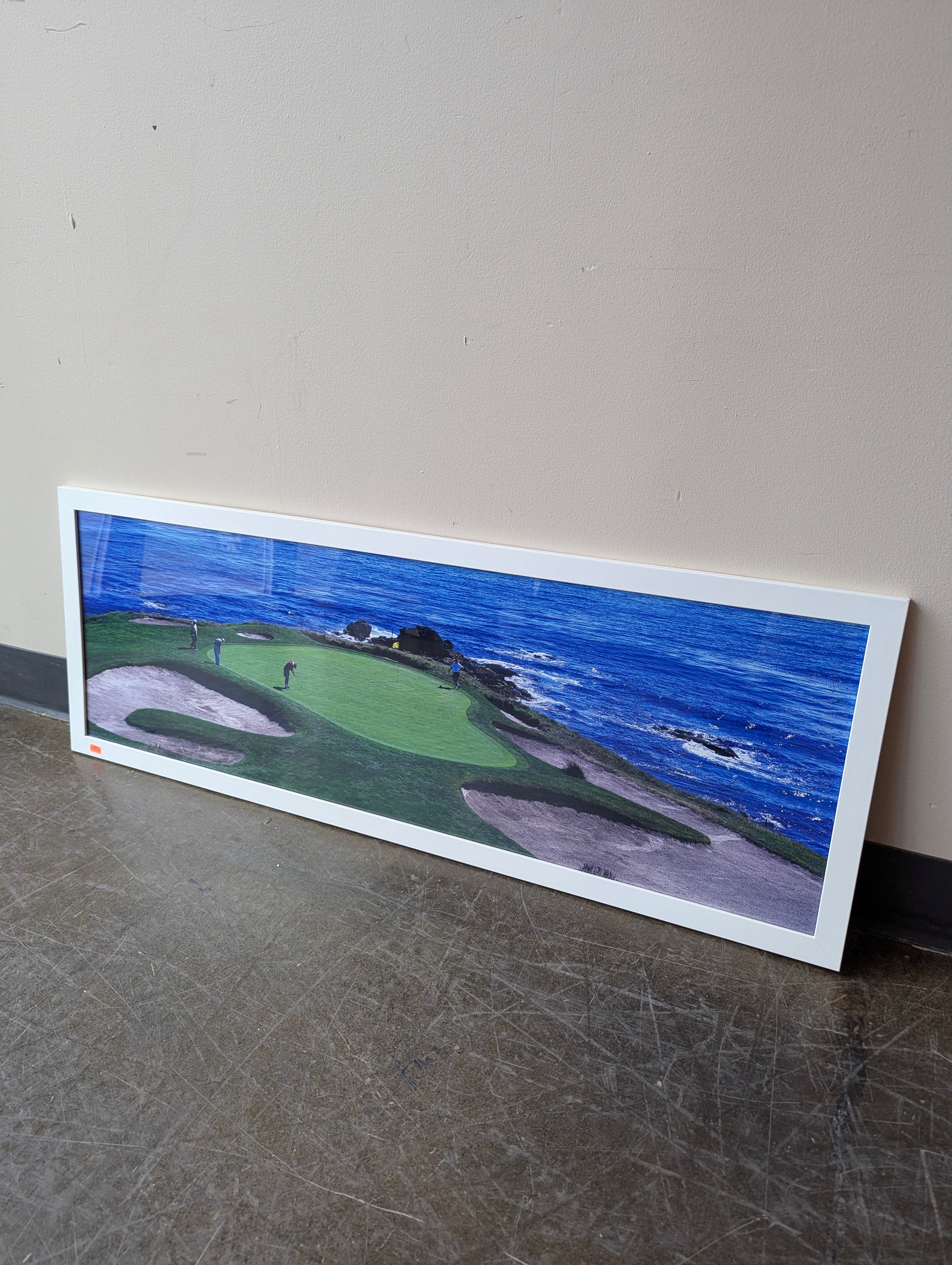 Scenic Coastal Golf Course Framed Print