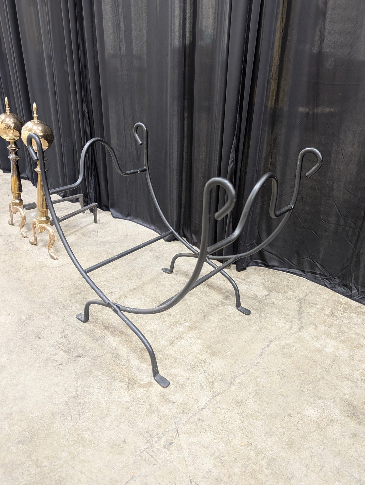 Black Metal firewood Rack