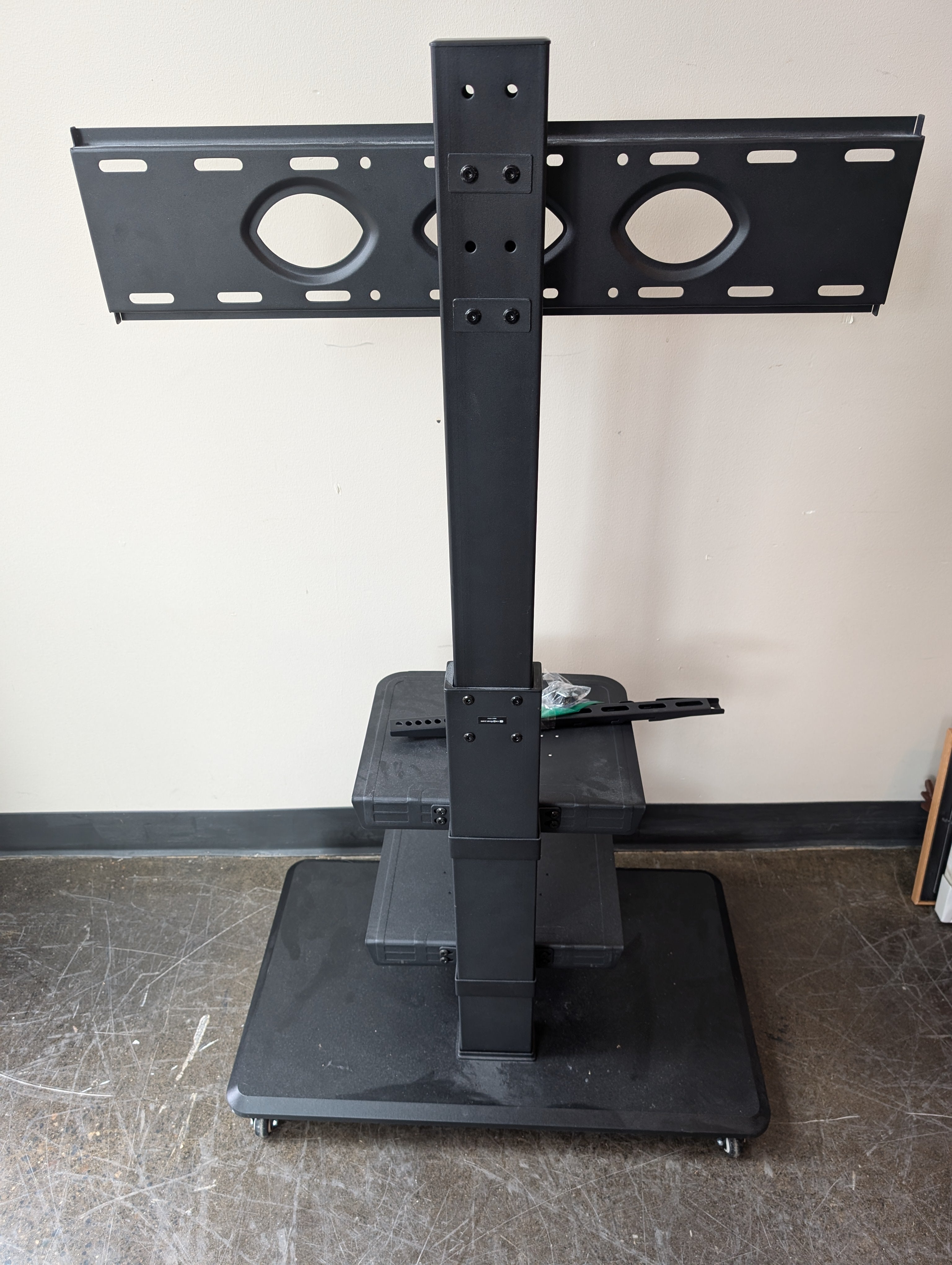 Universal Rolling TV Display Stand with Media Shelves