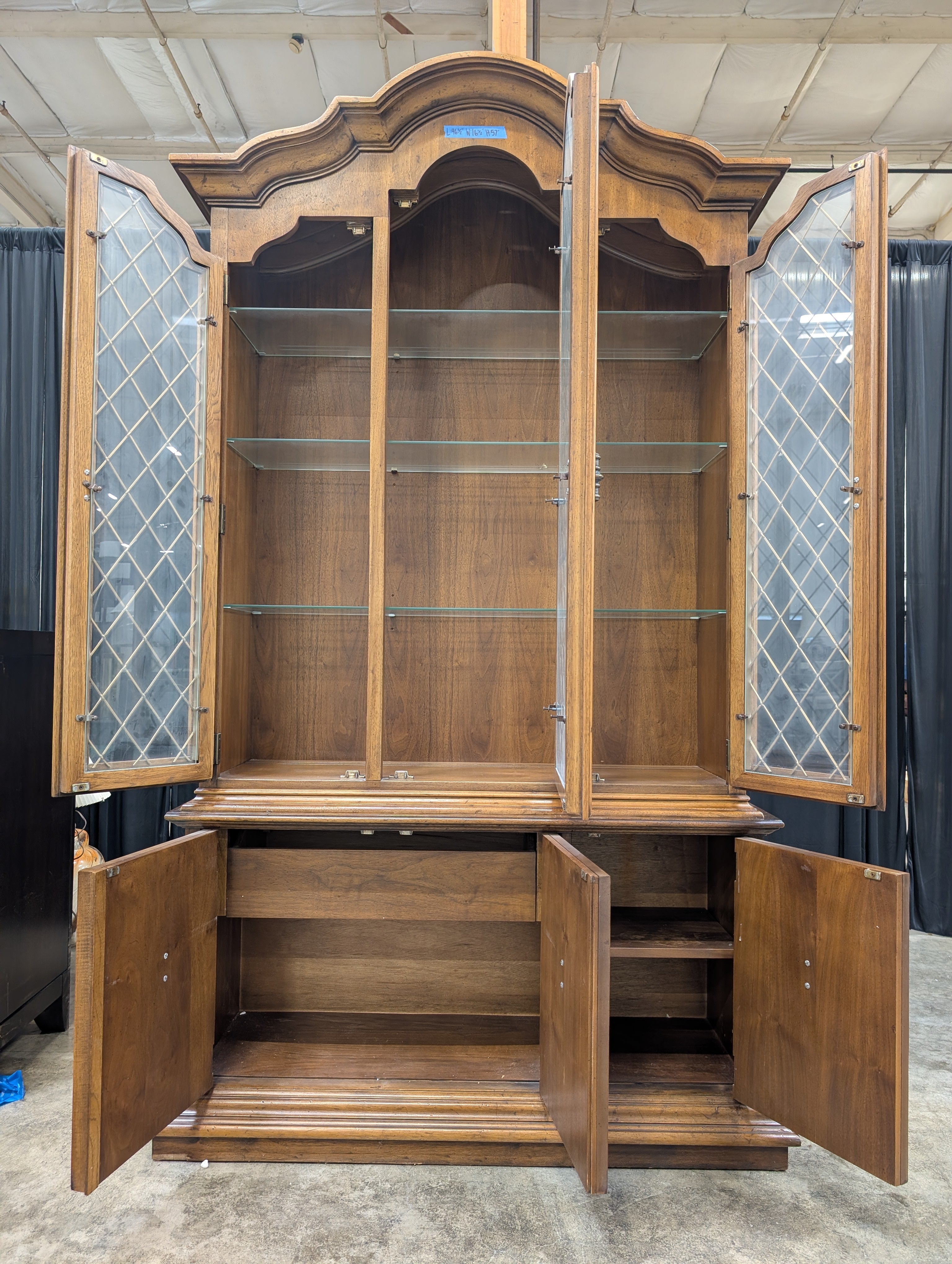 Drexel Traditional Wood China Cabinet with Glass Doors