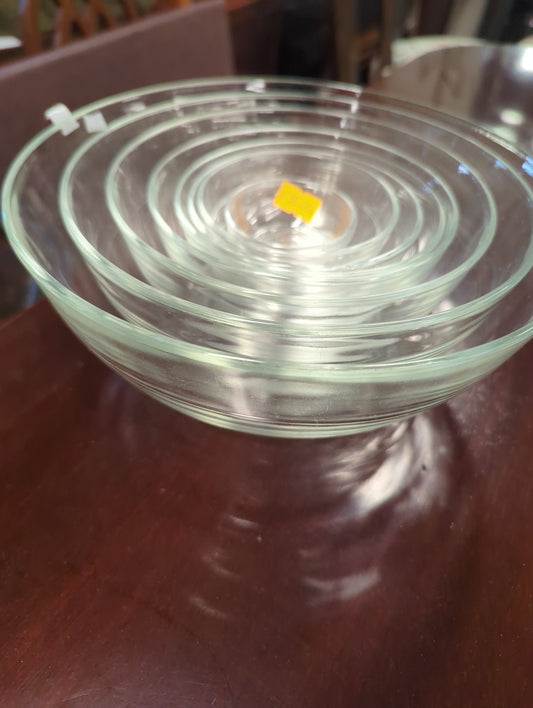 Glass duralex mixing bowls