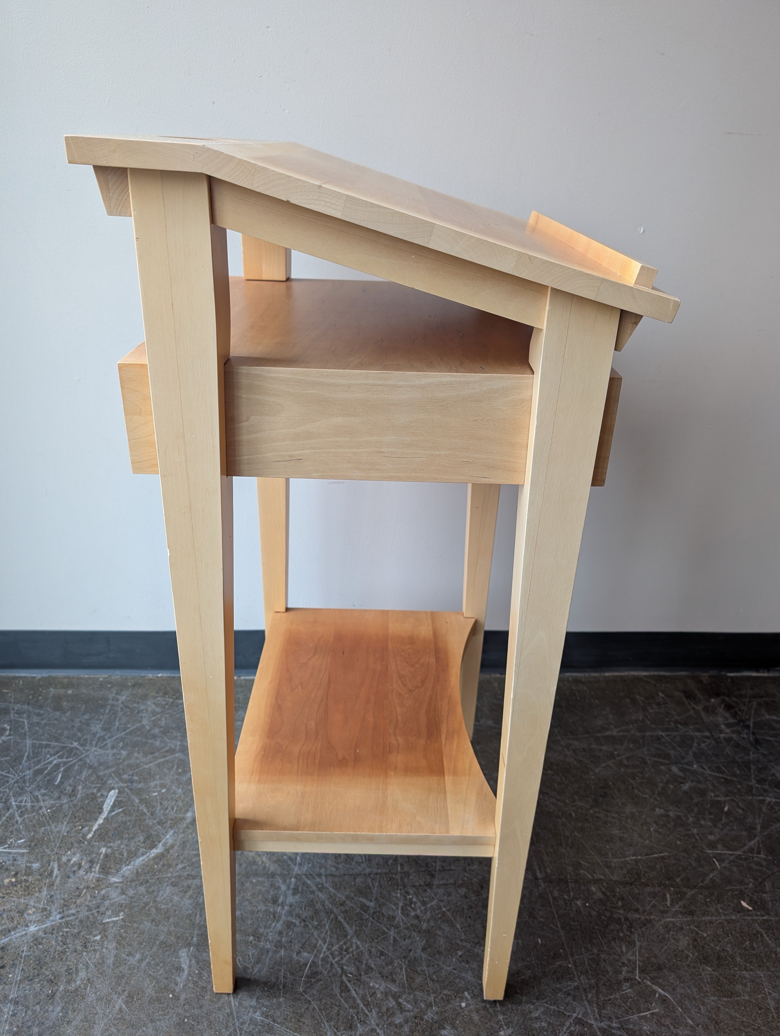 Levenger Compact Wood Standing Desk with Drawer