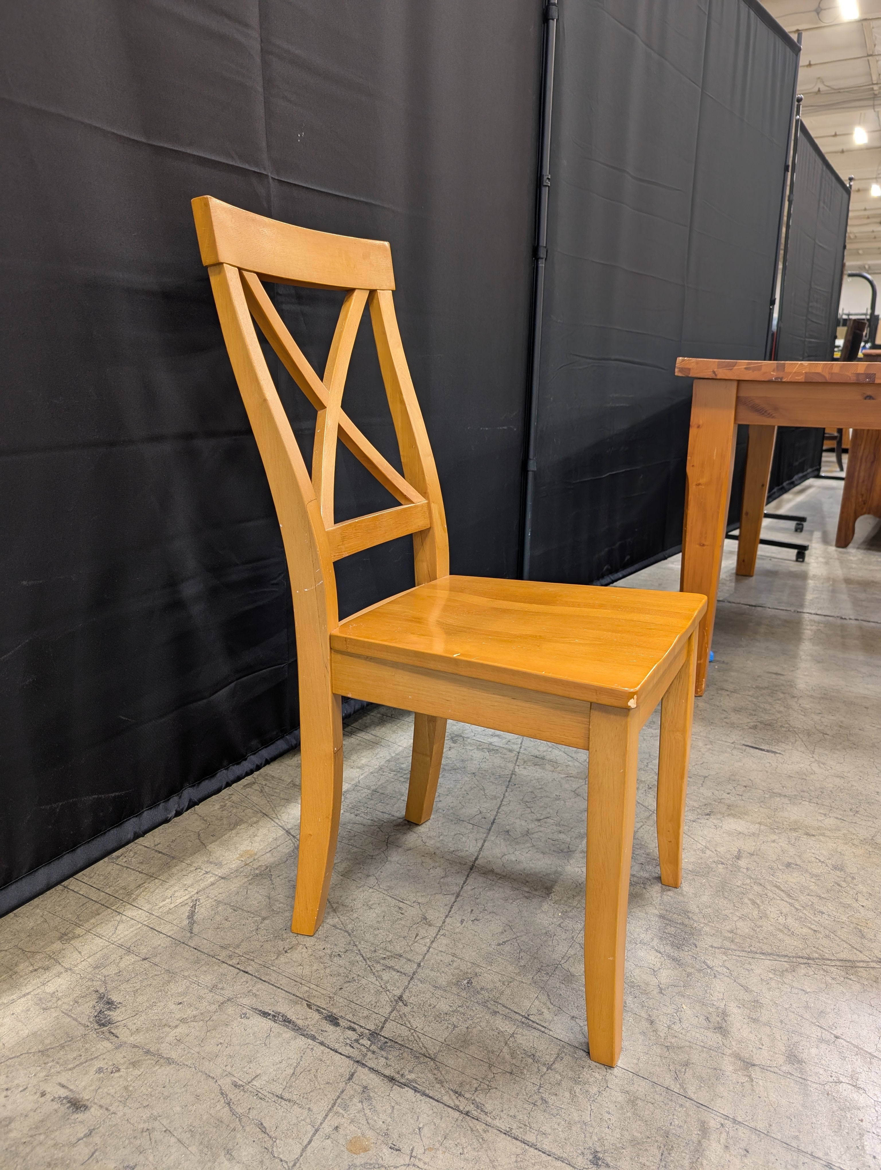 Classic Wooden X-Back Dining Chairs,