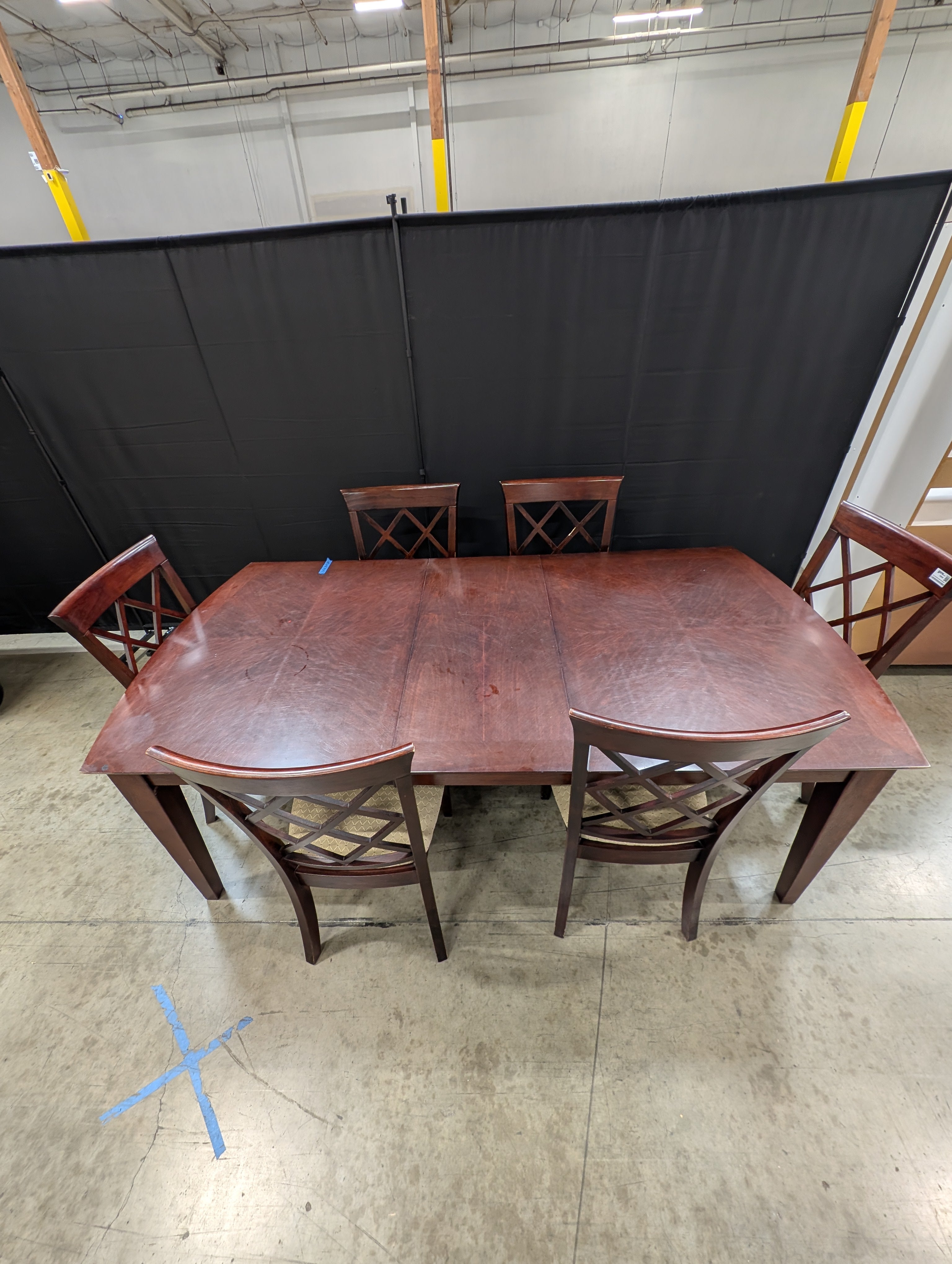 Substantial Dark Wood Hamilton & Spill Furniture Dining set with Six Chairs