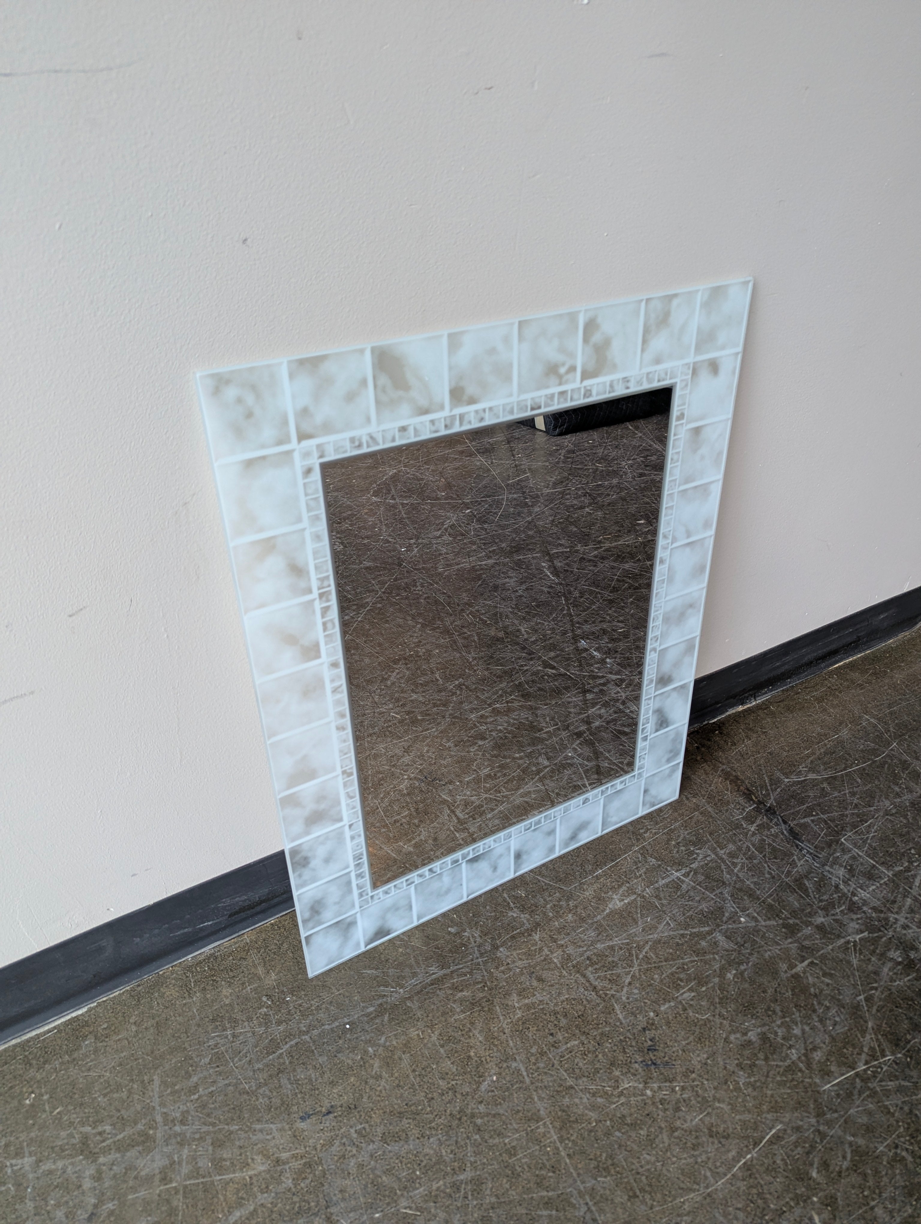 Contemporary Mosaic Framed Wall Mirror