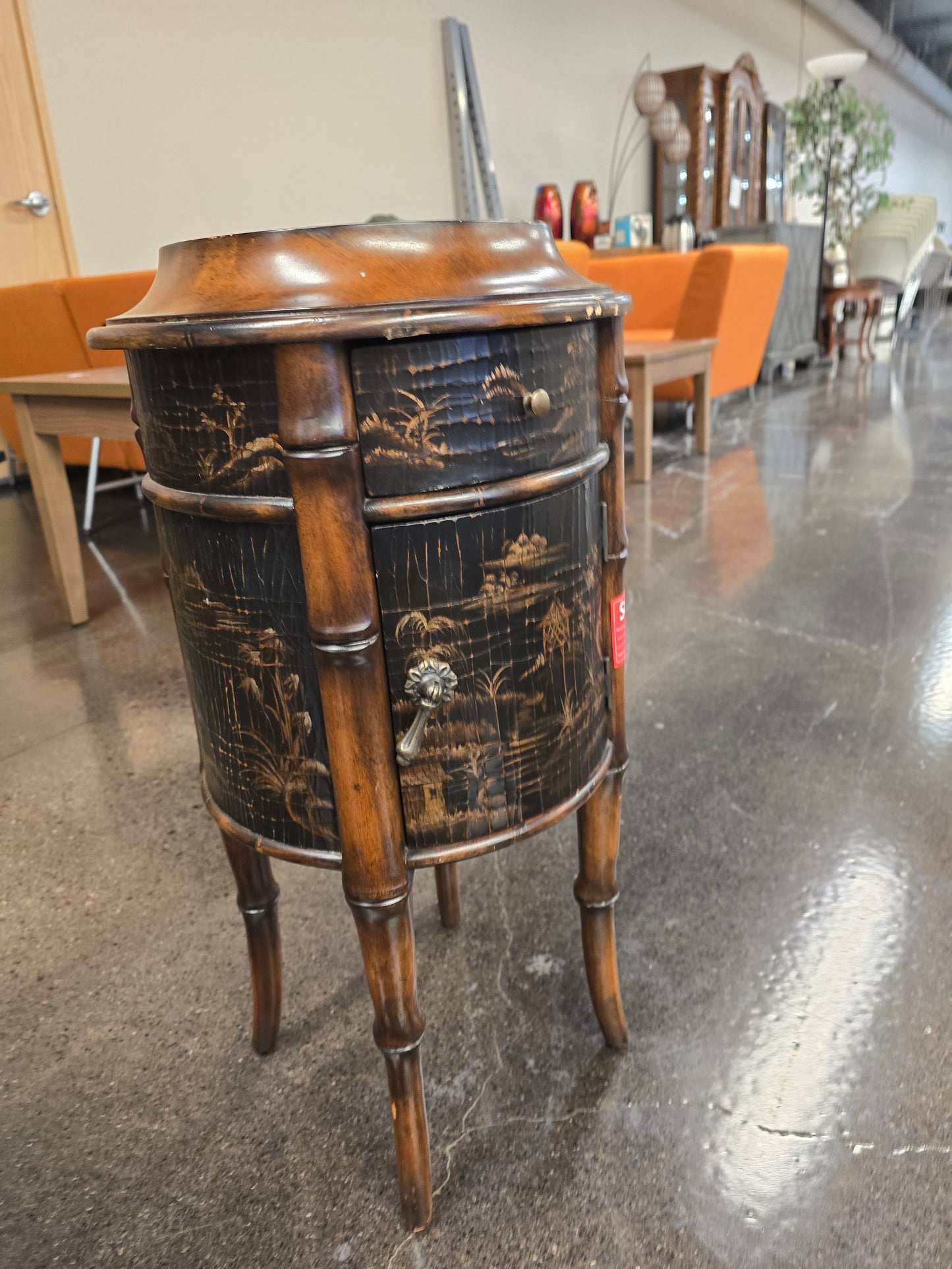 Ethan Allen Bamboo Side Table