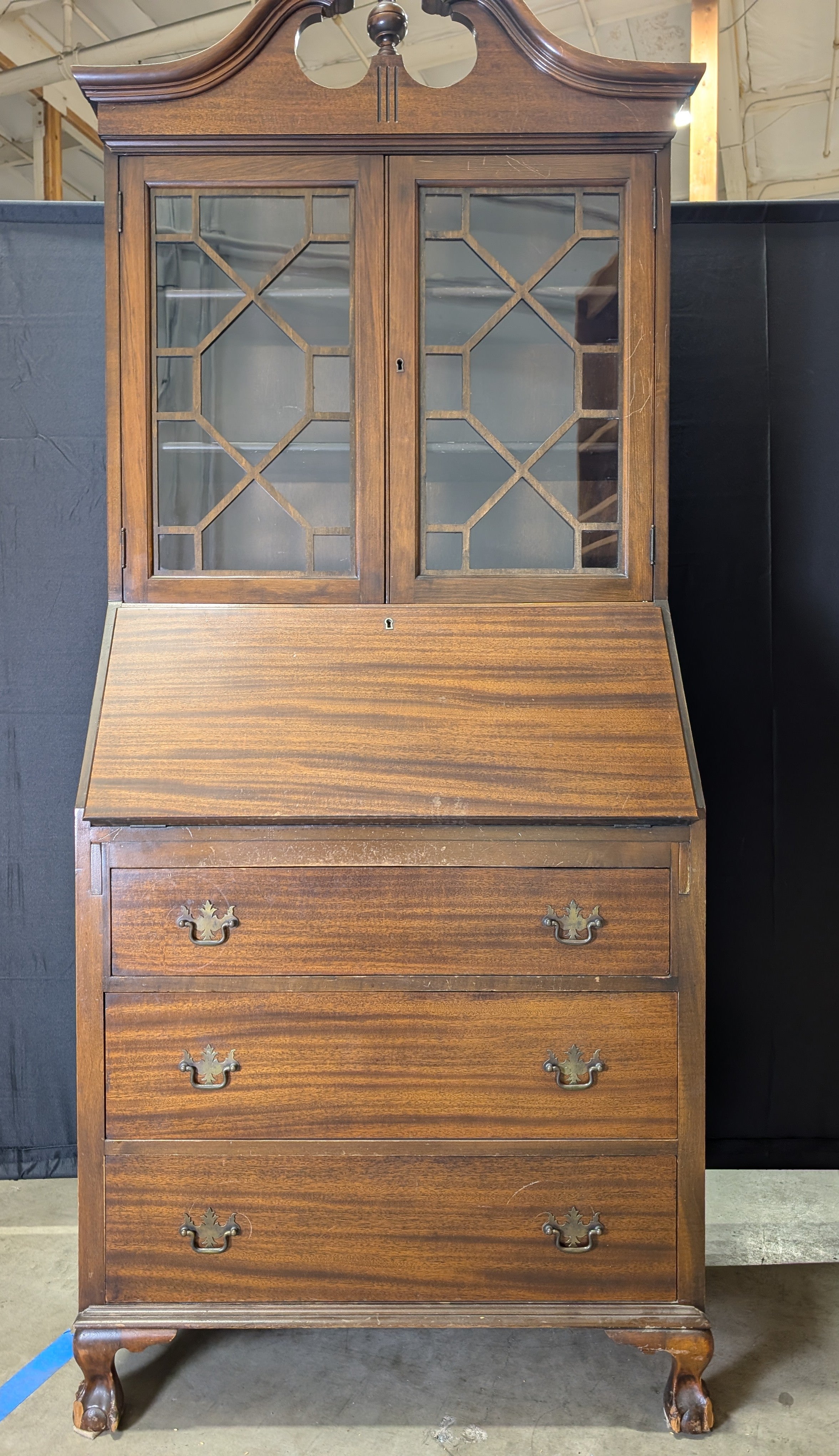 Antique Maddox Table Secretary Desk with hutch