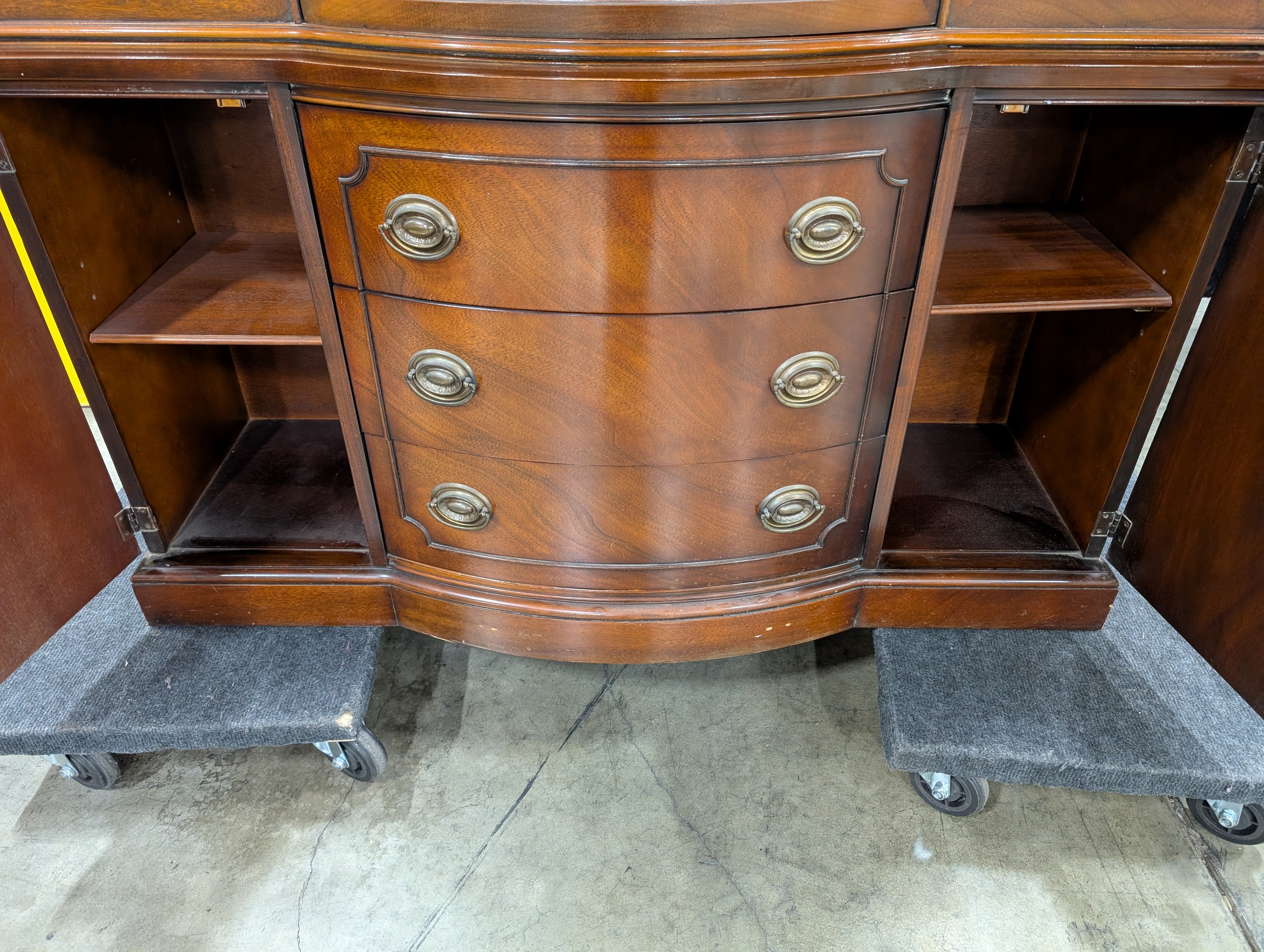 Drexel Curved Glass Door Display Cabinet