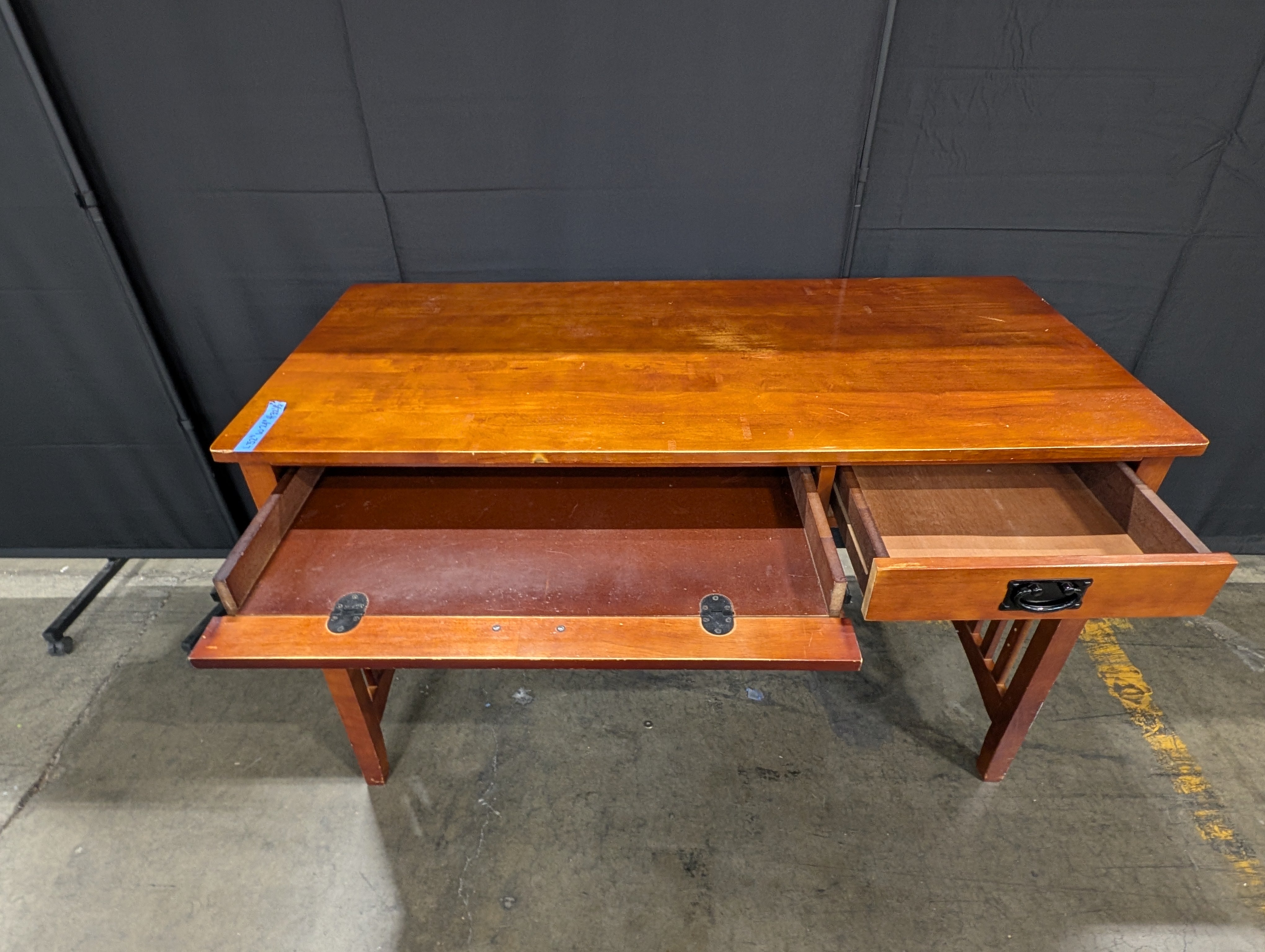 Mission Style Hardwood Writing Desk with Drawers