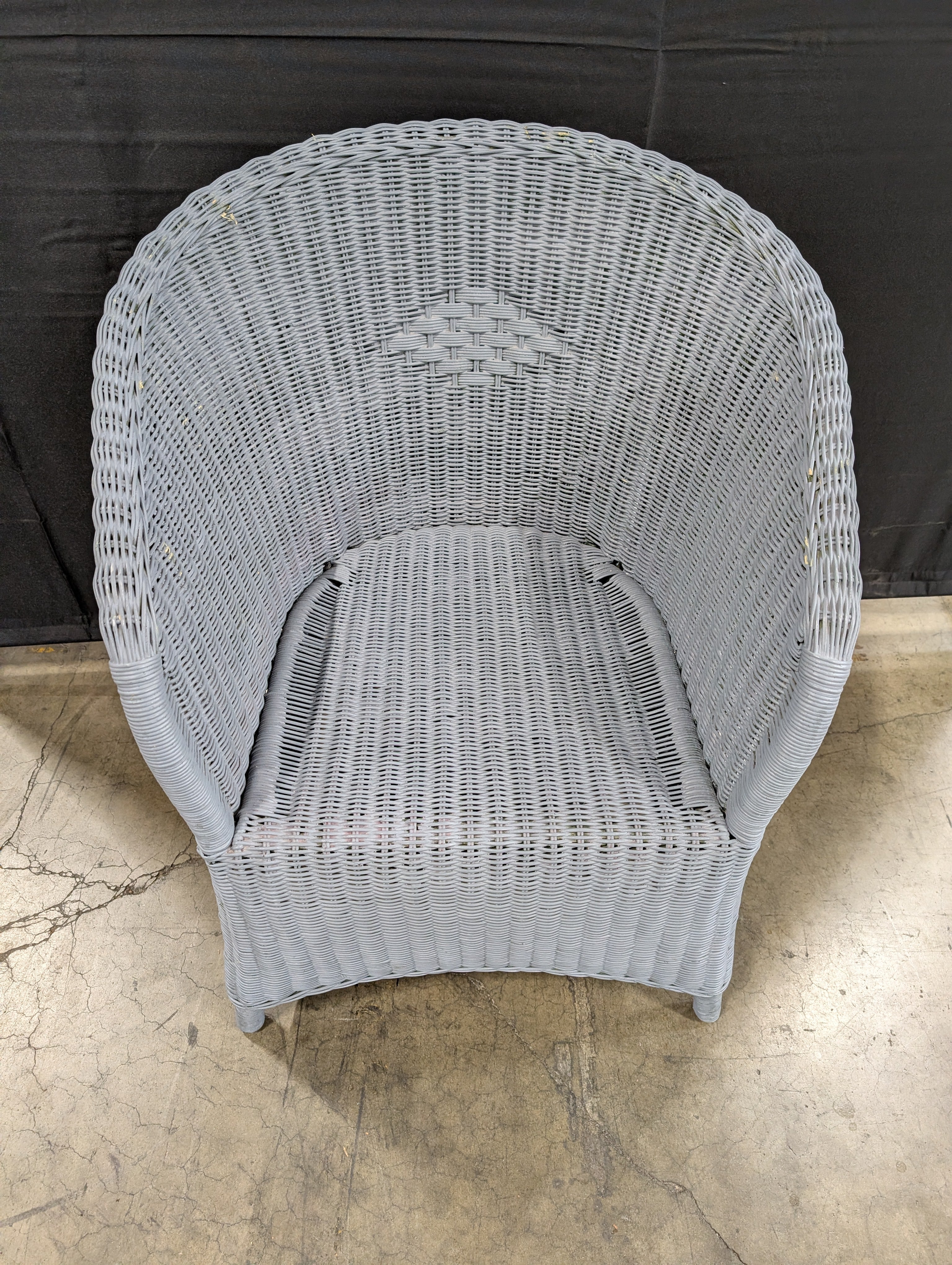 Grey Woven Composite Outdoor Patio Chair