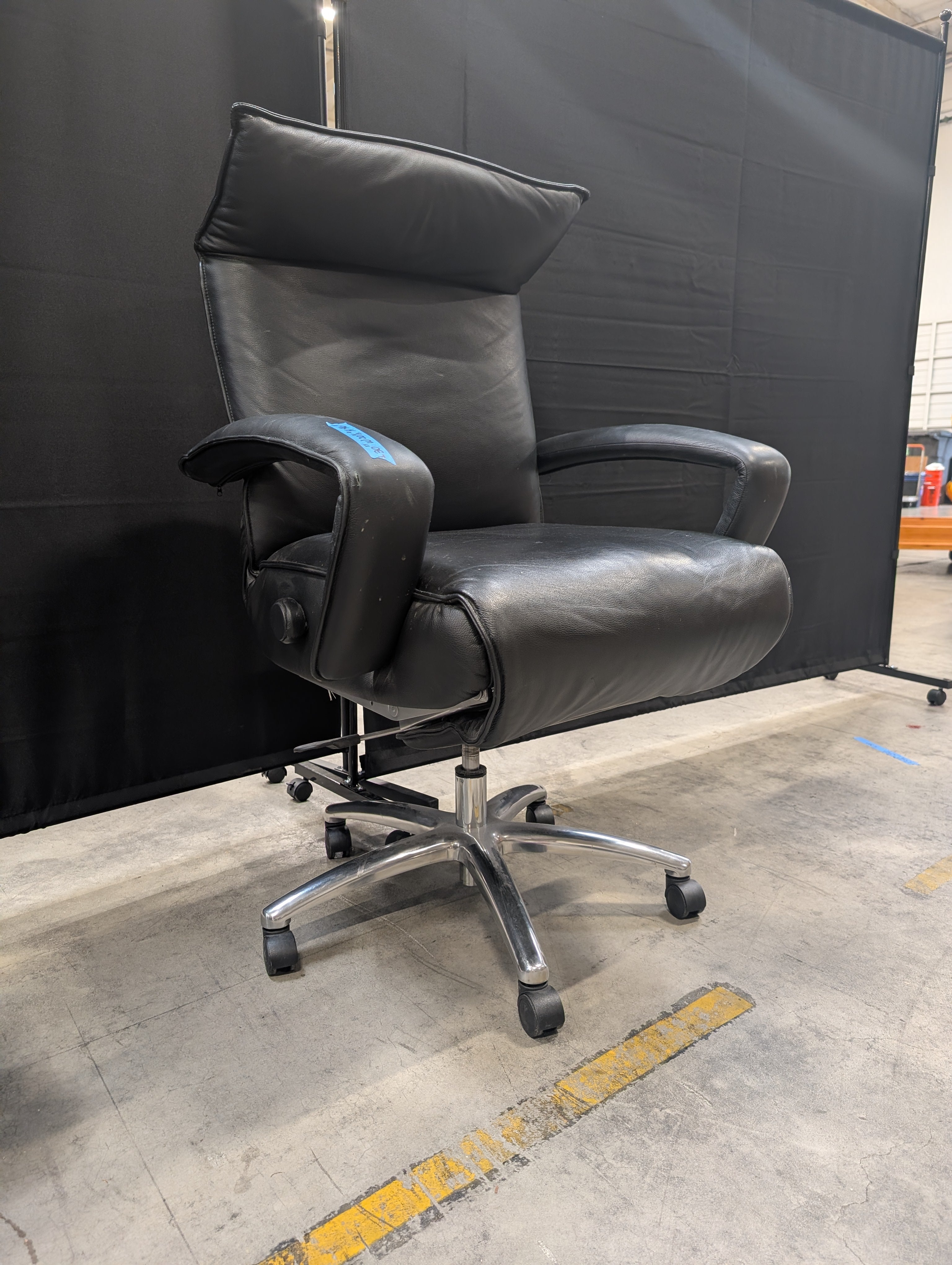 Padded High-Back Swivel Office Chair with Armrests