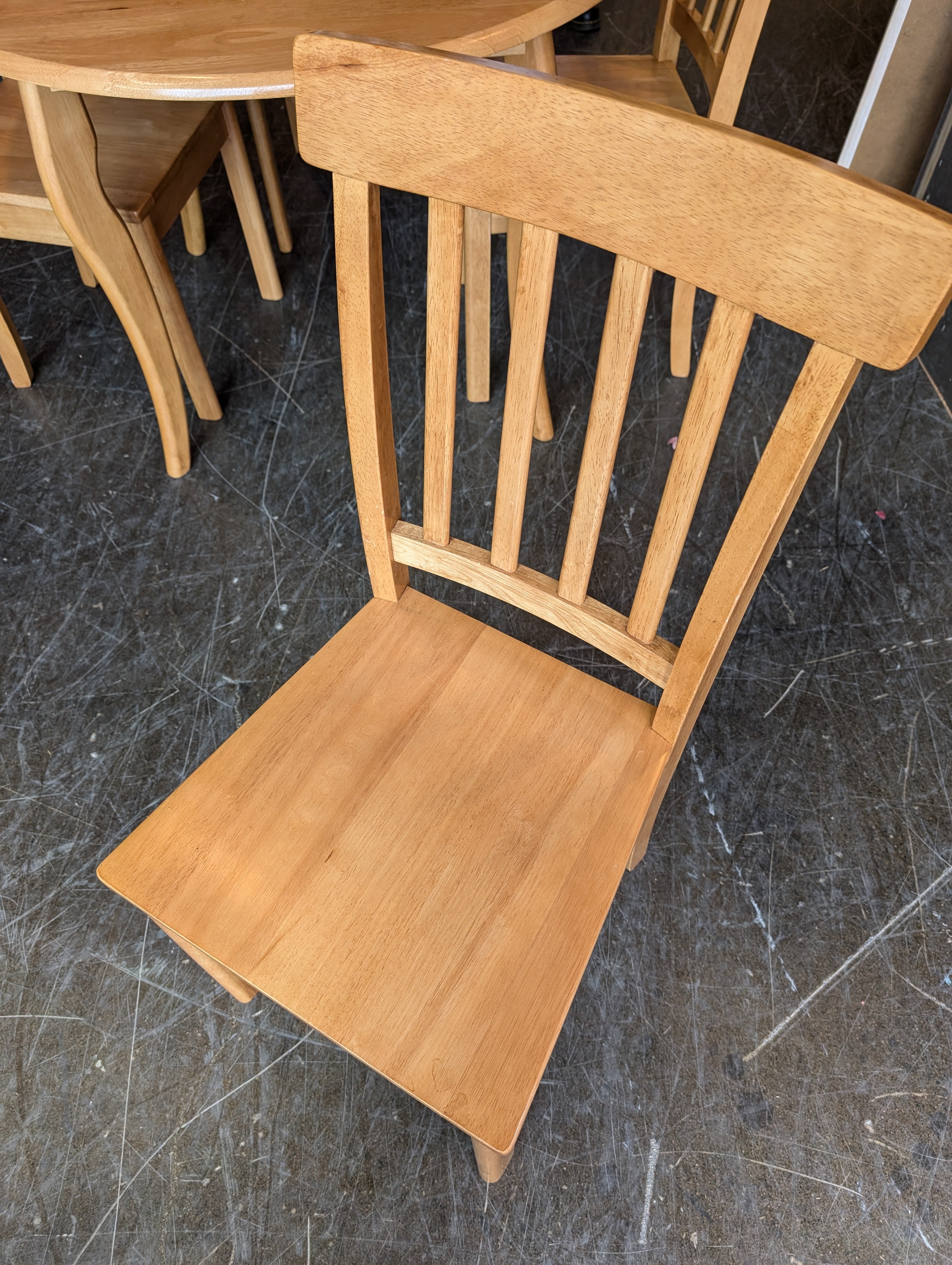 Compact Wooden Kitchen Dining Set with Four Chairs