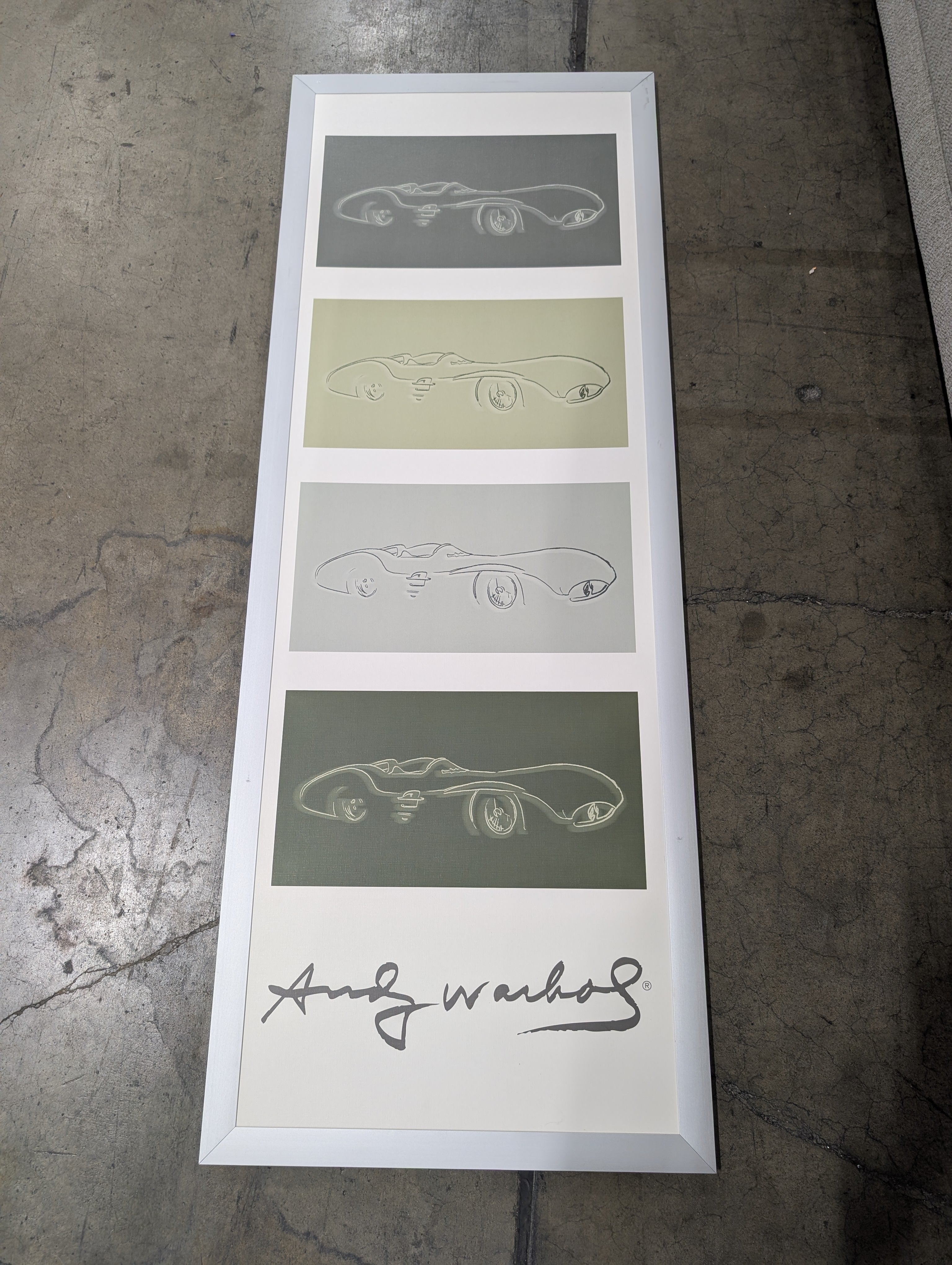 Andy Warhol Car Illustrations Framed Art Print