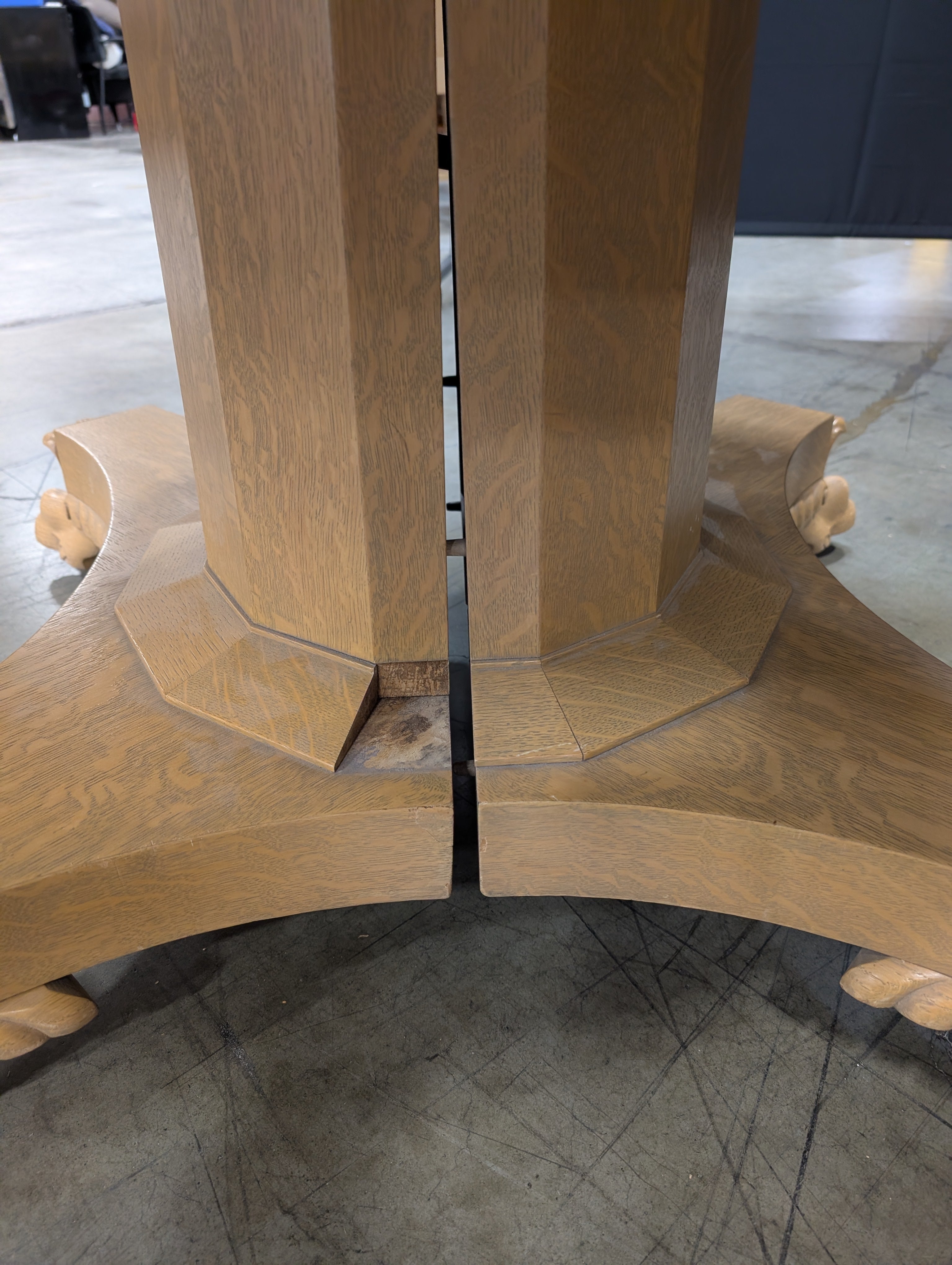 Extendable Oval Wood Dining Table with Pedestal Base