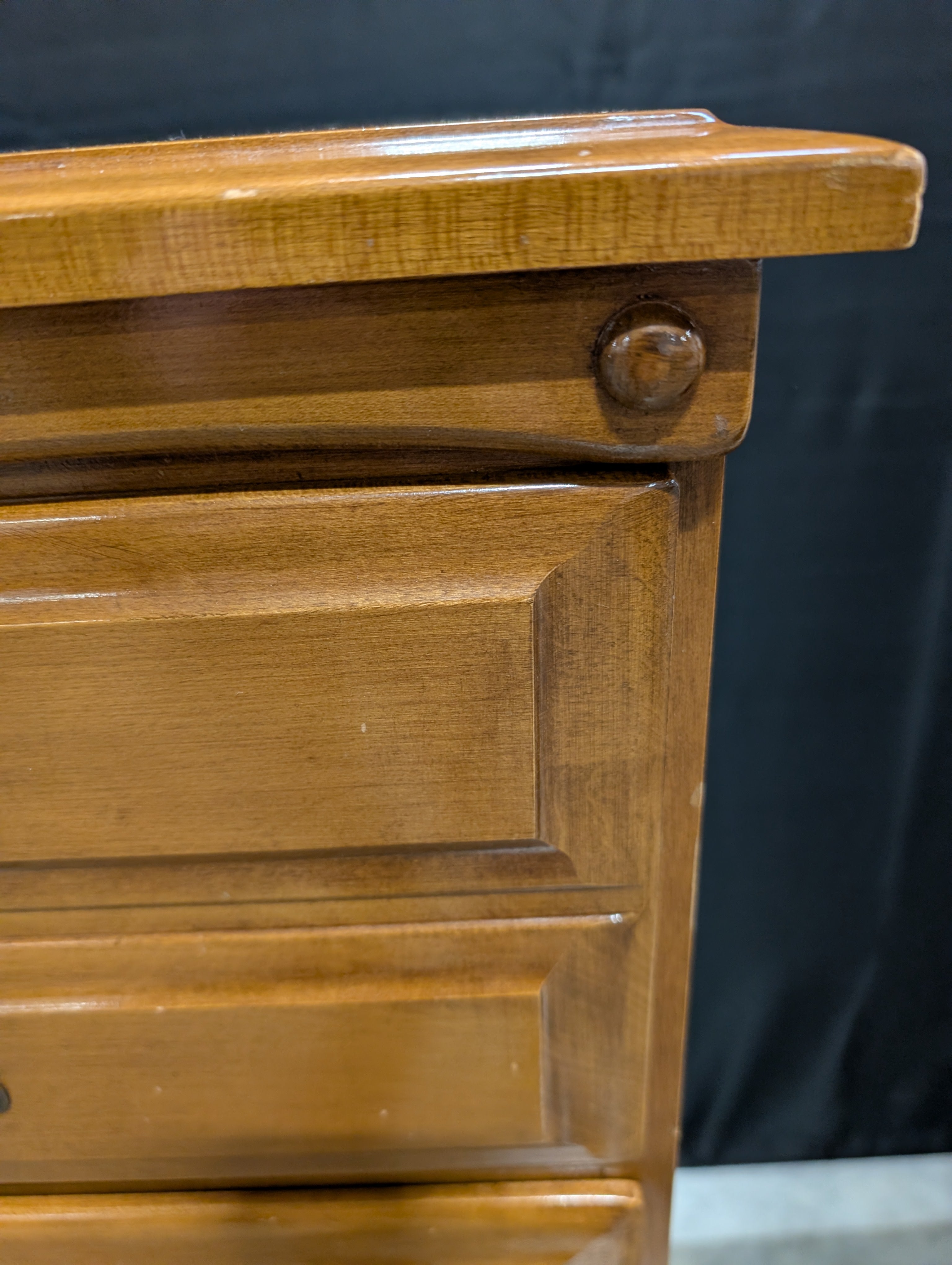 Traditional Five-Drawer Wooden Chest