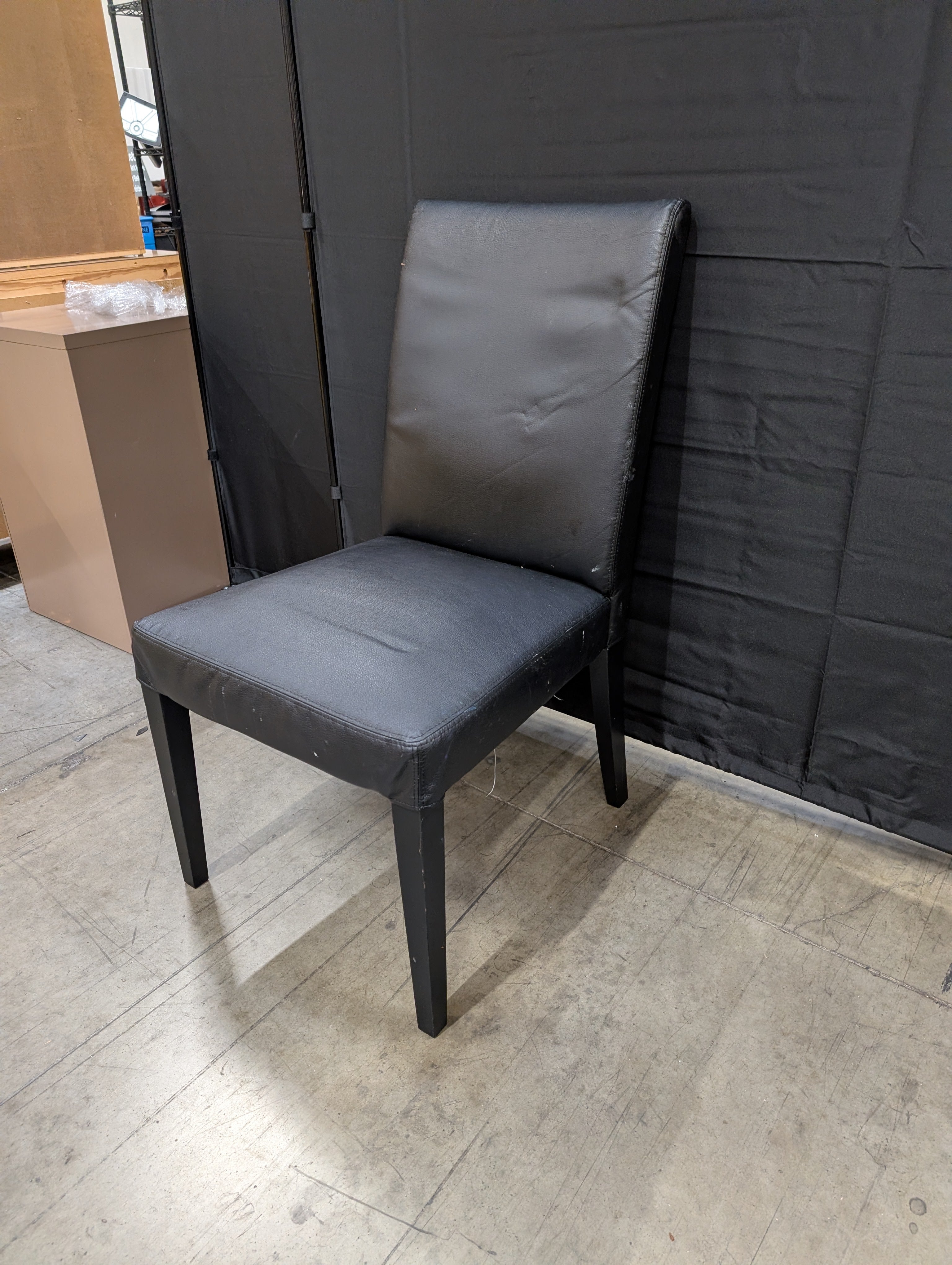 Contemporary Dark Upholstered Dining Side Chair