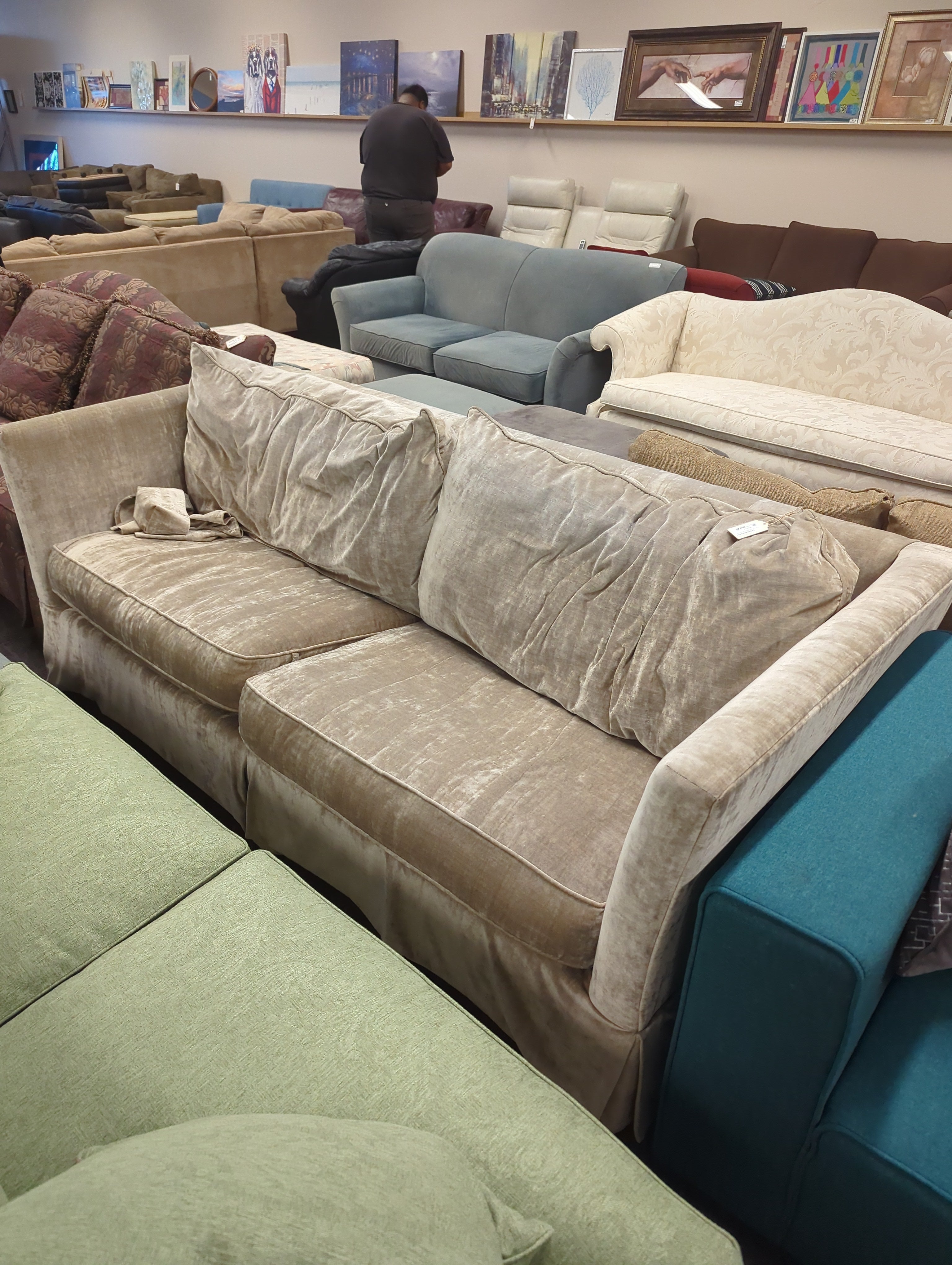 Drexel Heritage Heritage Collection Plush Velvet Sofa